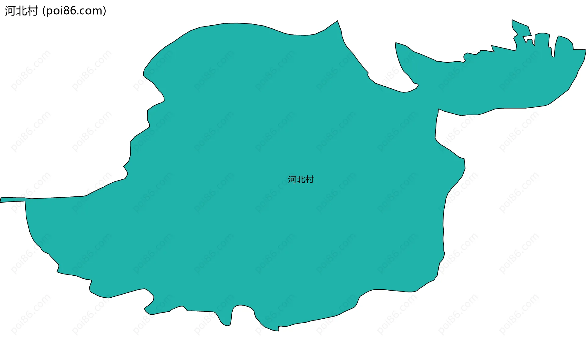 河北村边界地图