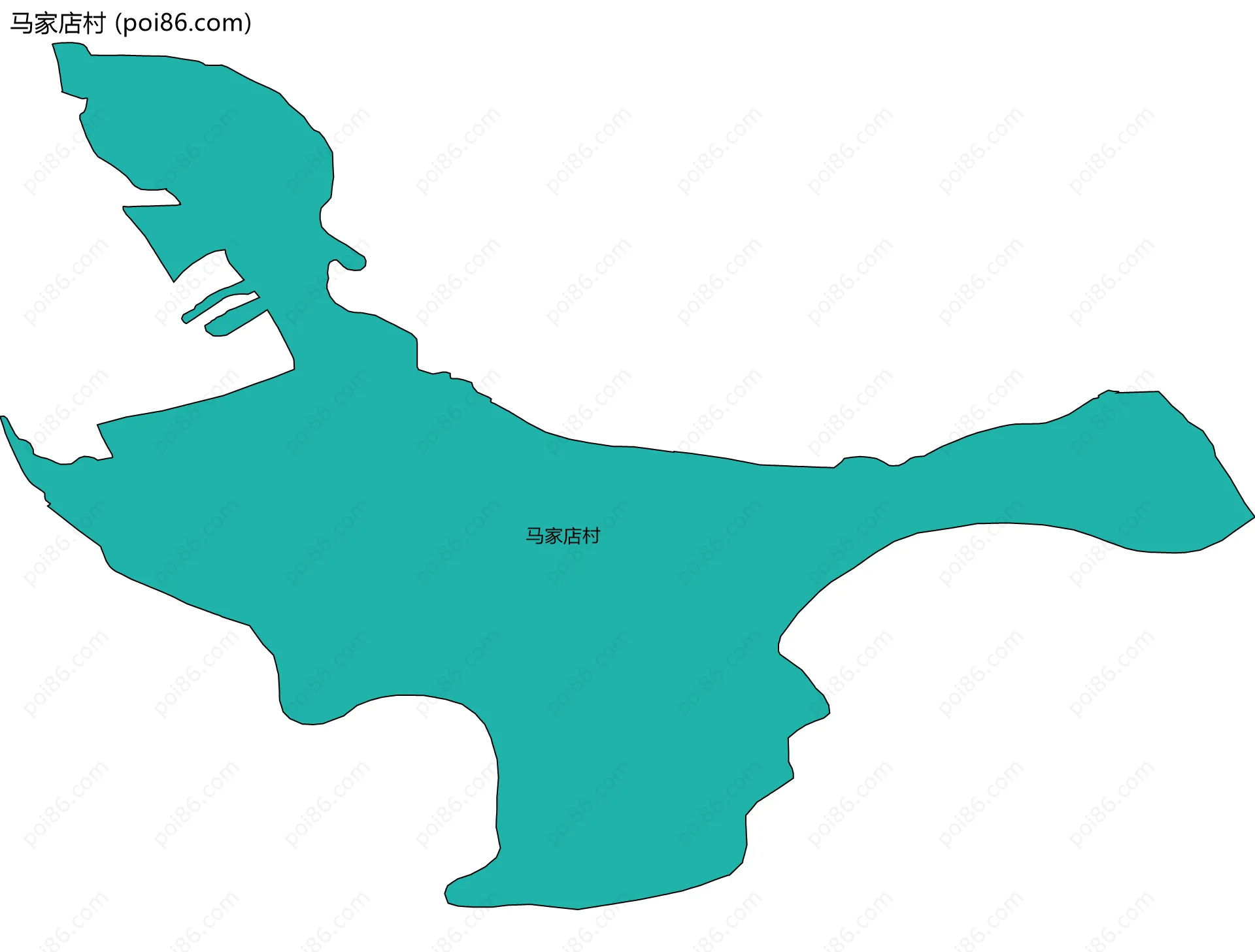 马家店村边界地图