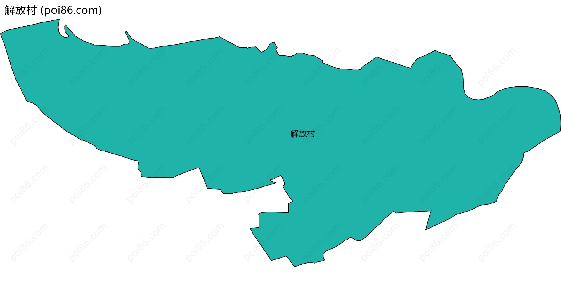 解放村边界地图