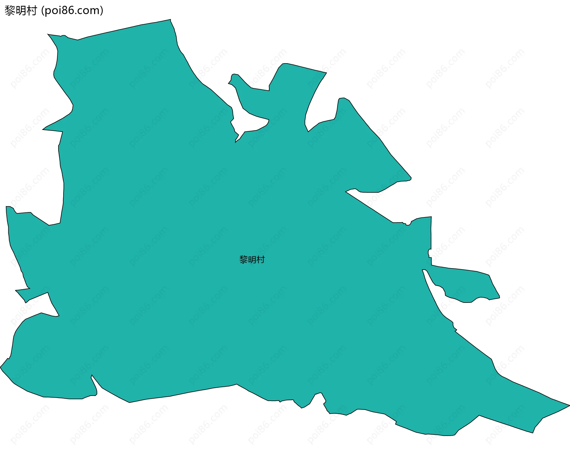 黎明村边界地图