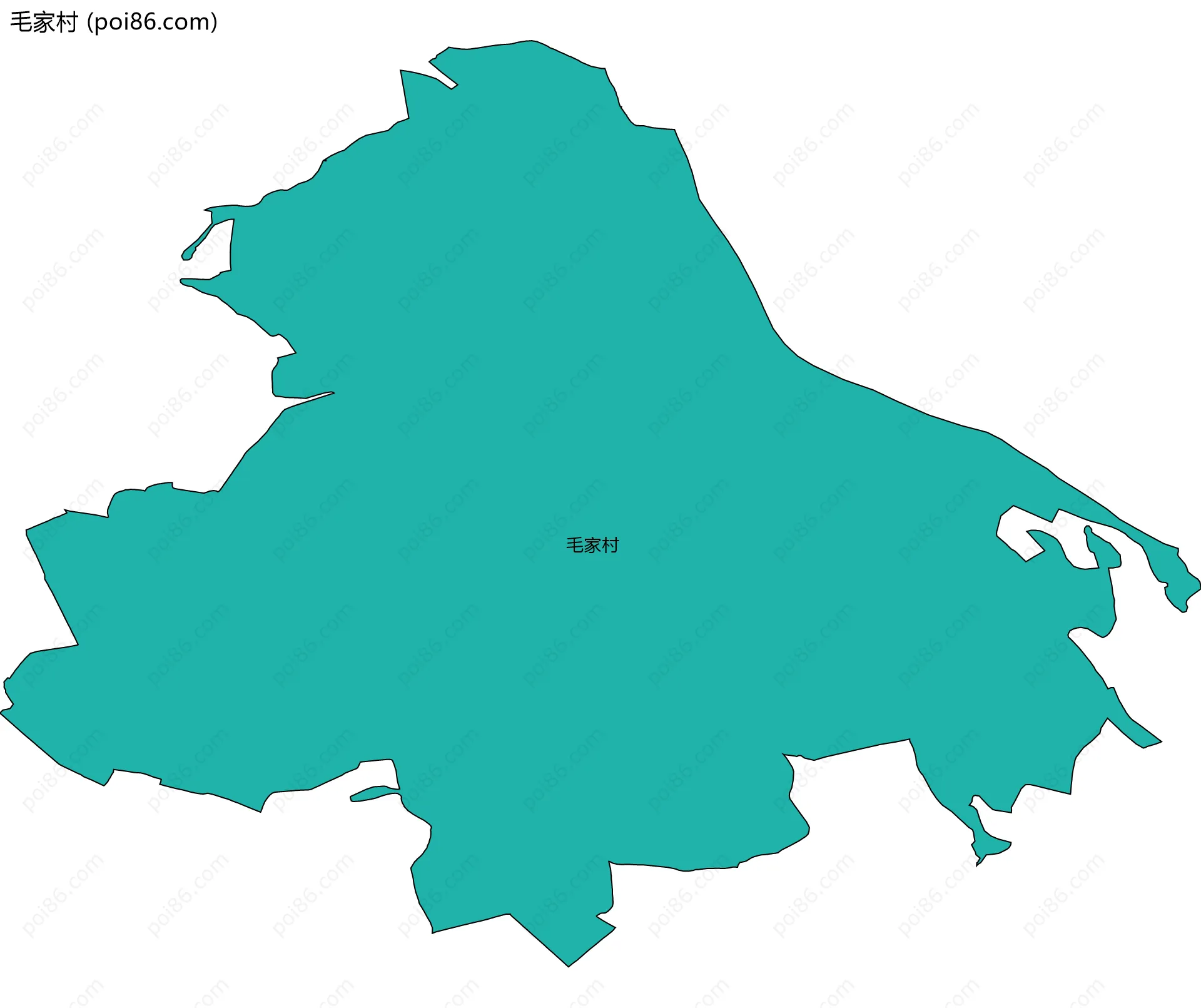 毛家村边界地图