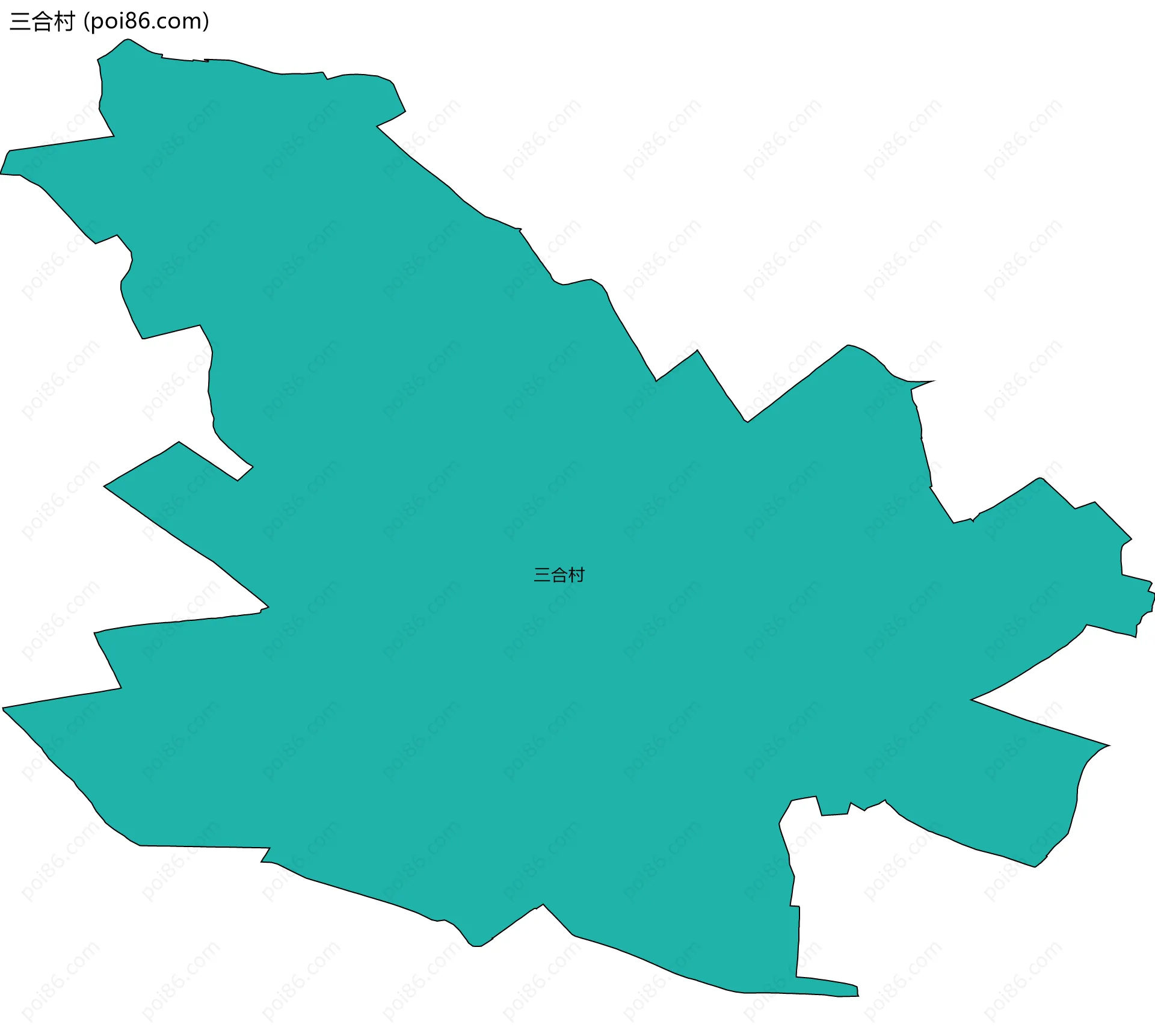 三合村边界地图