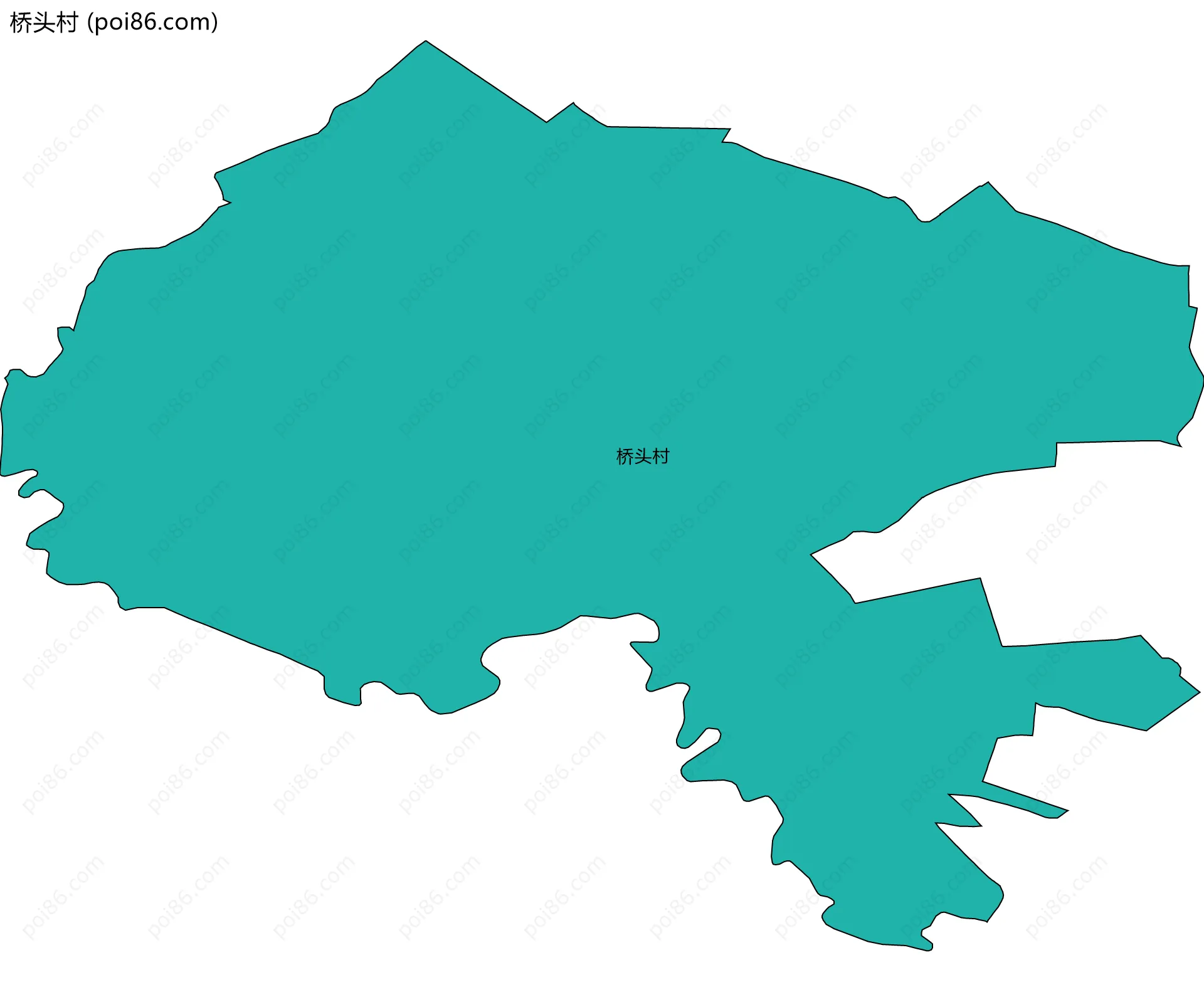 桥头村边界地图