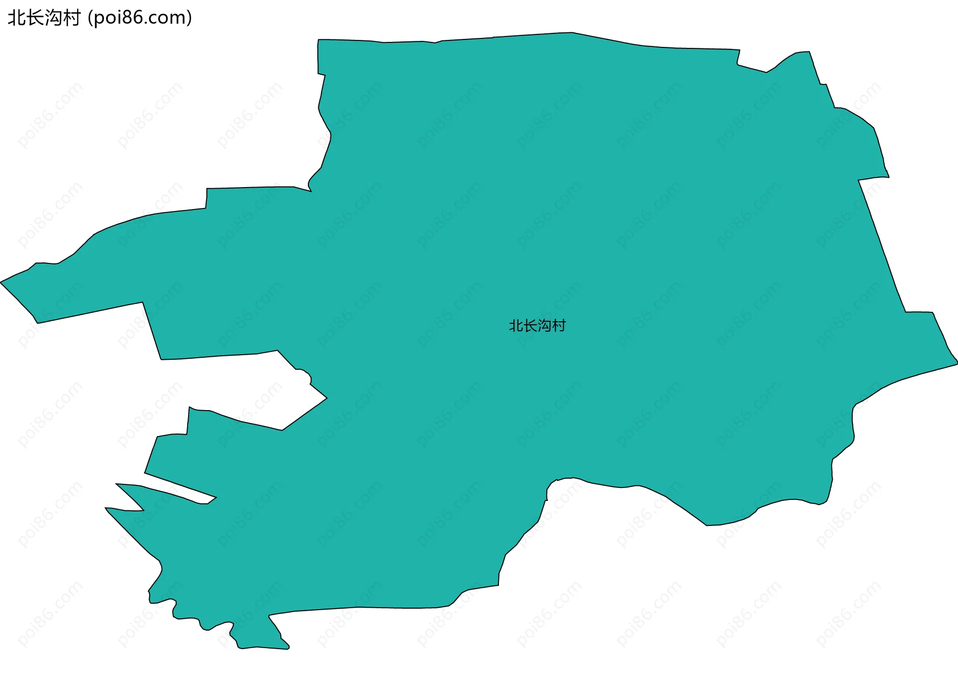 北长沟村边界地图