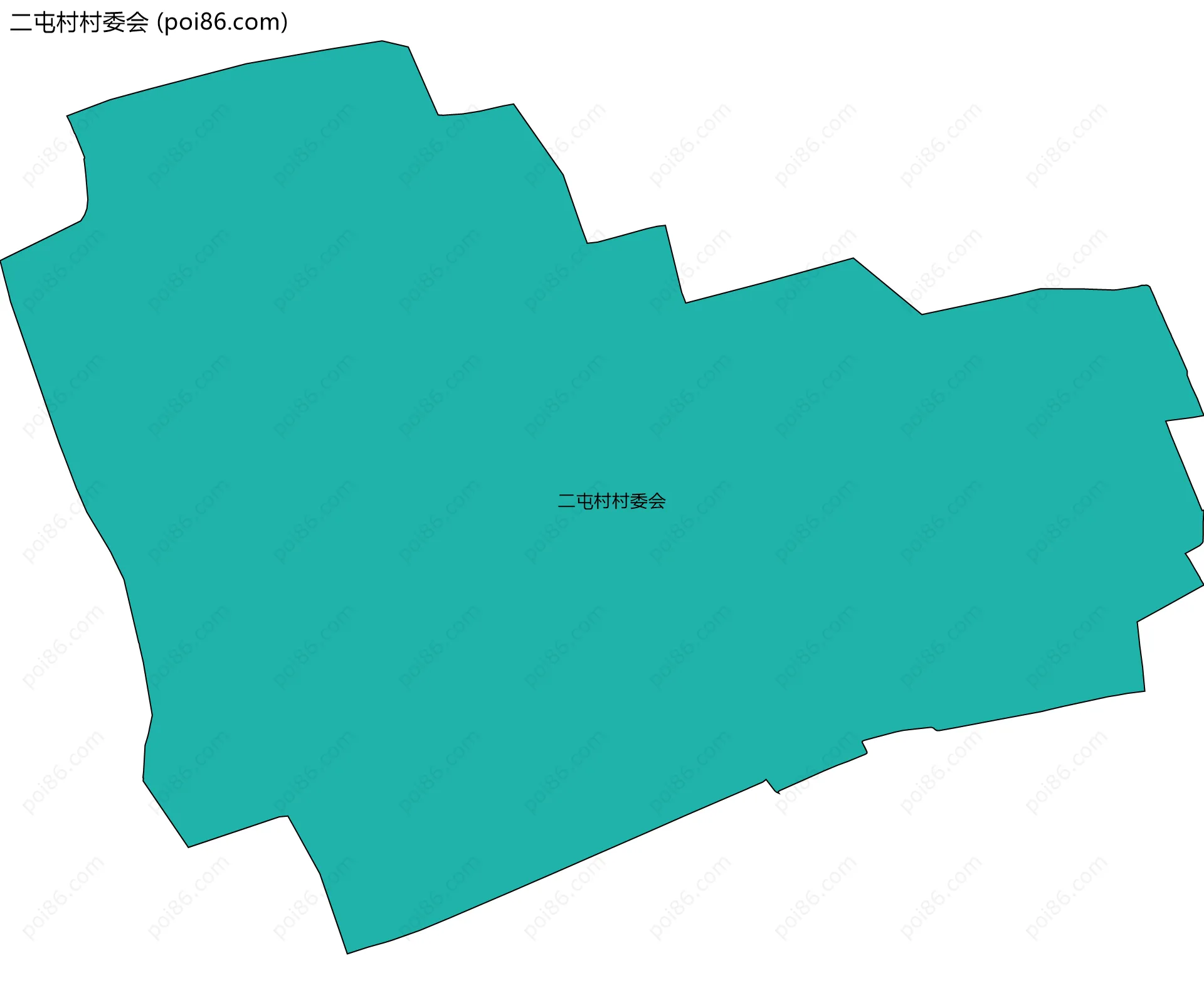 二屯村村委会边界地图