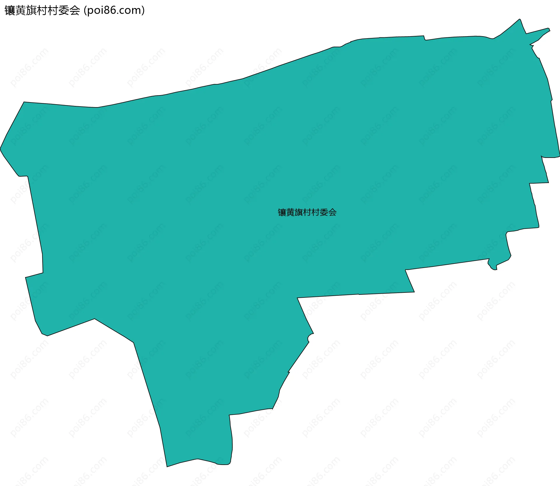 镶黄旗村村委会边界地图