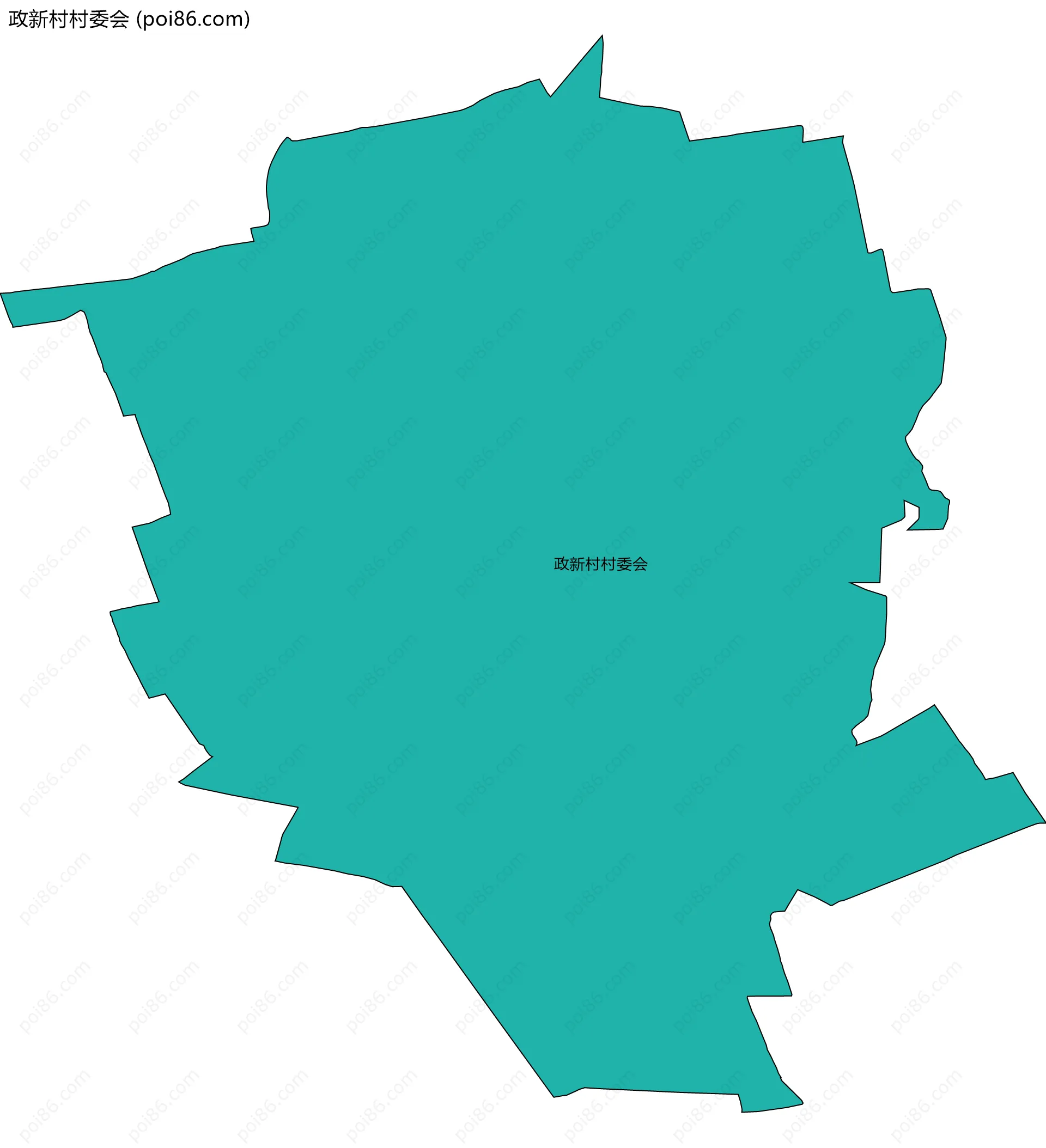 政新村村委会边界地图