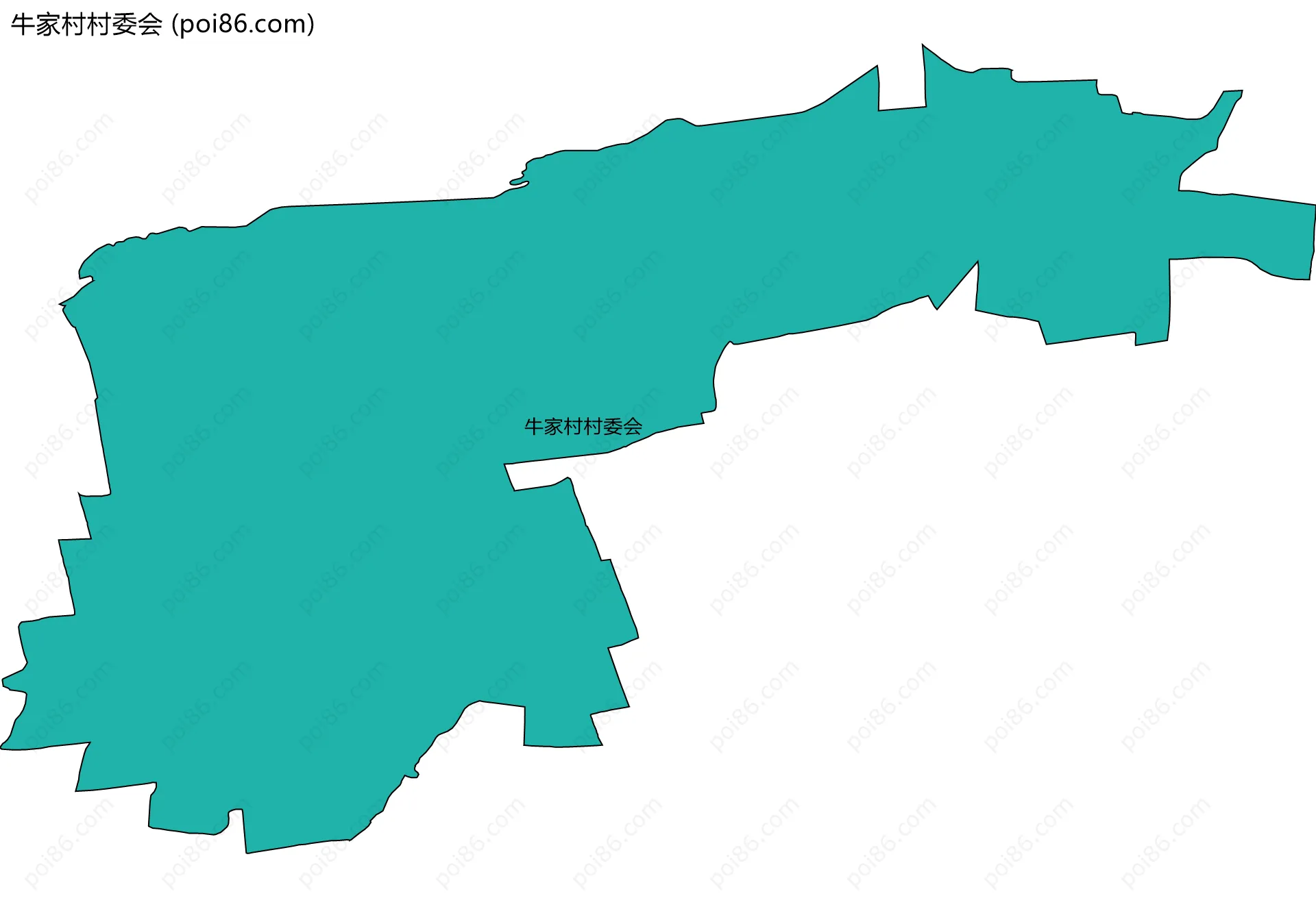 牛家村村委会边界地图