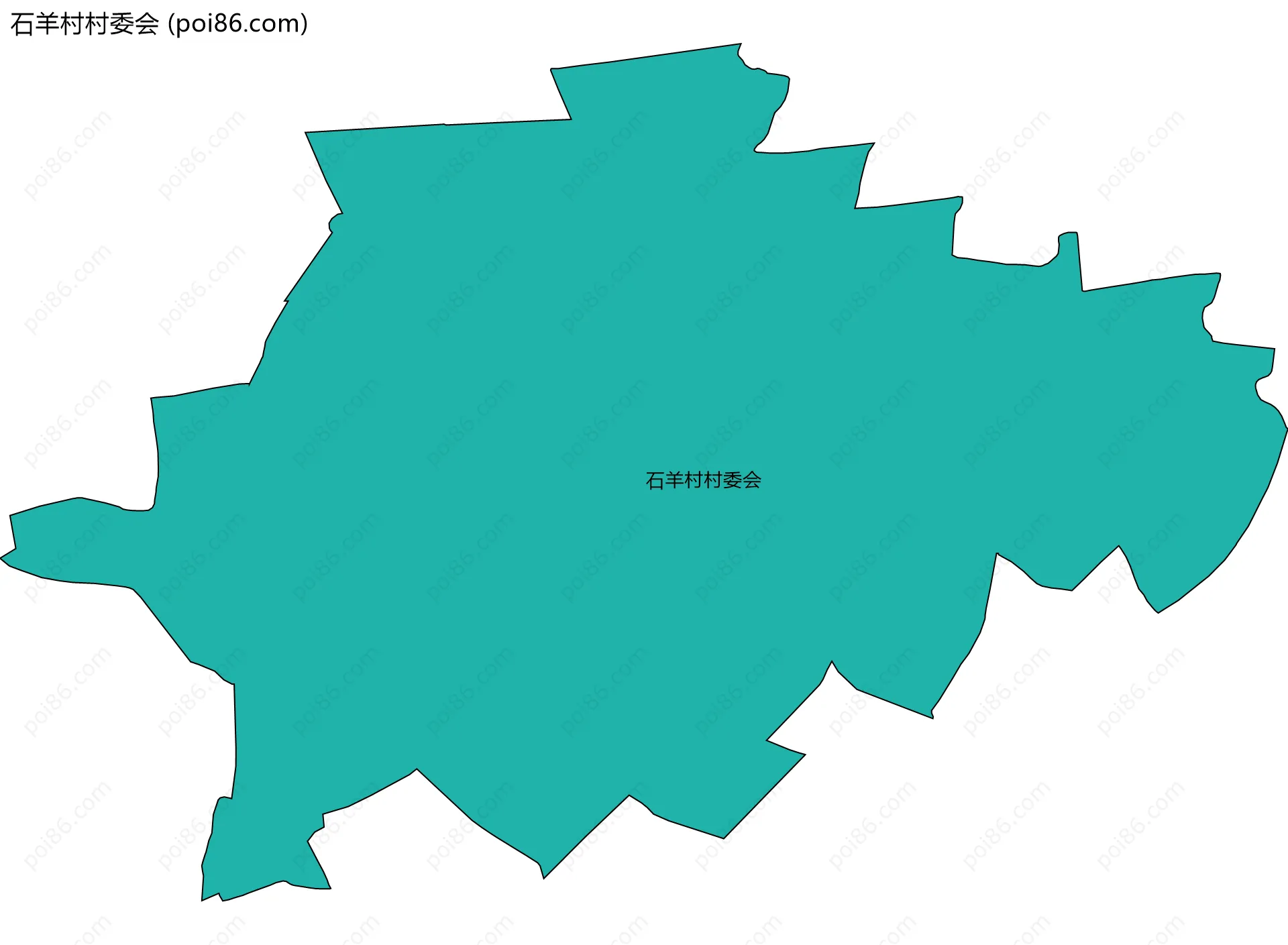 石羊村村委会边界地图