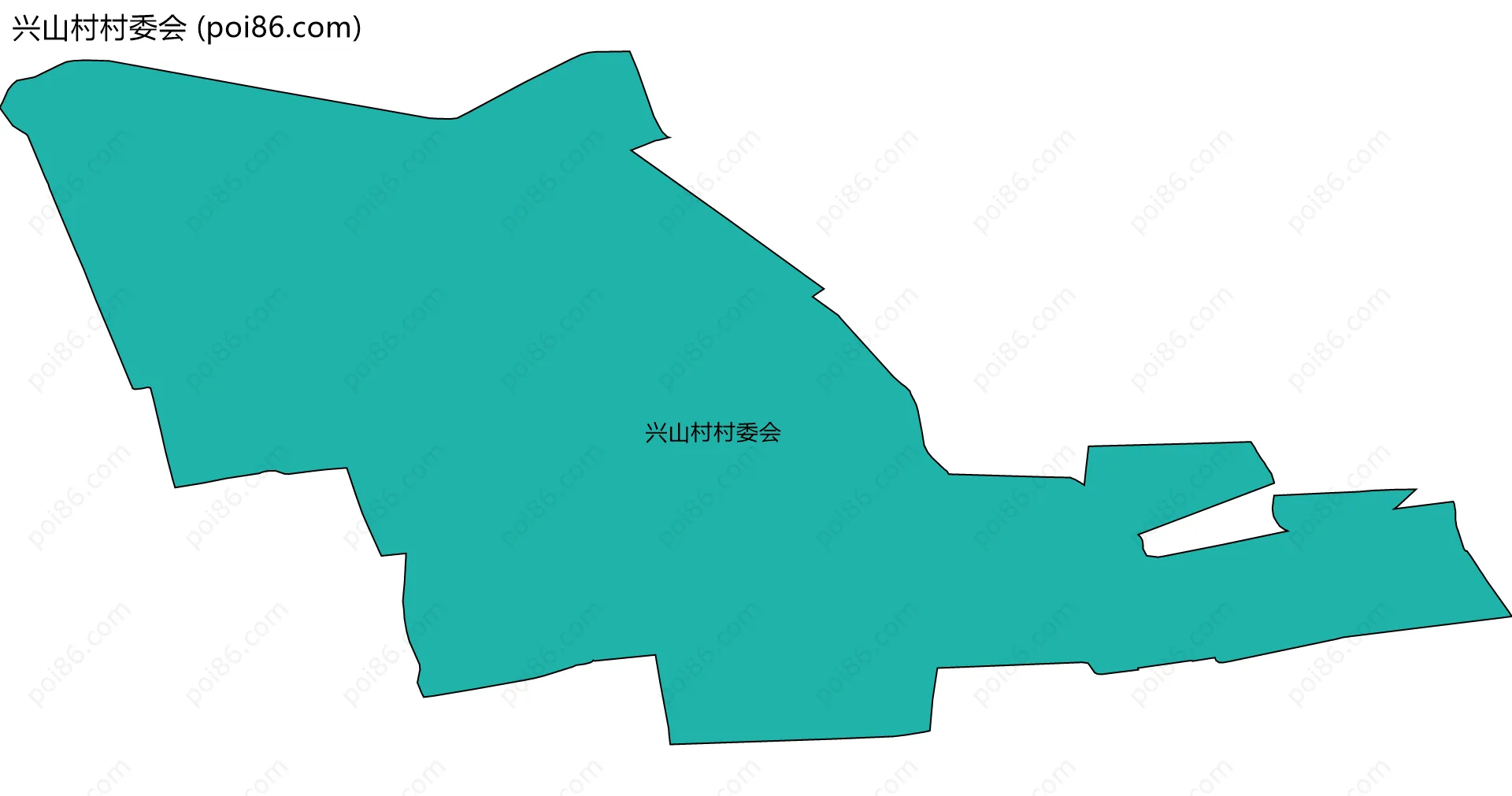 兴山村村委会边界地图