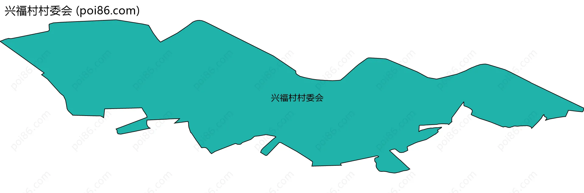 兴福村村委会边界地图