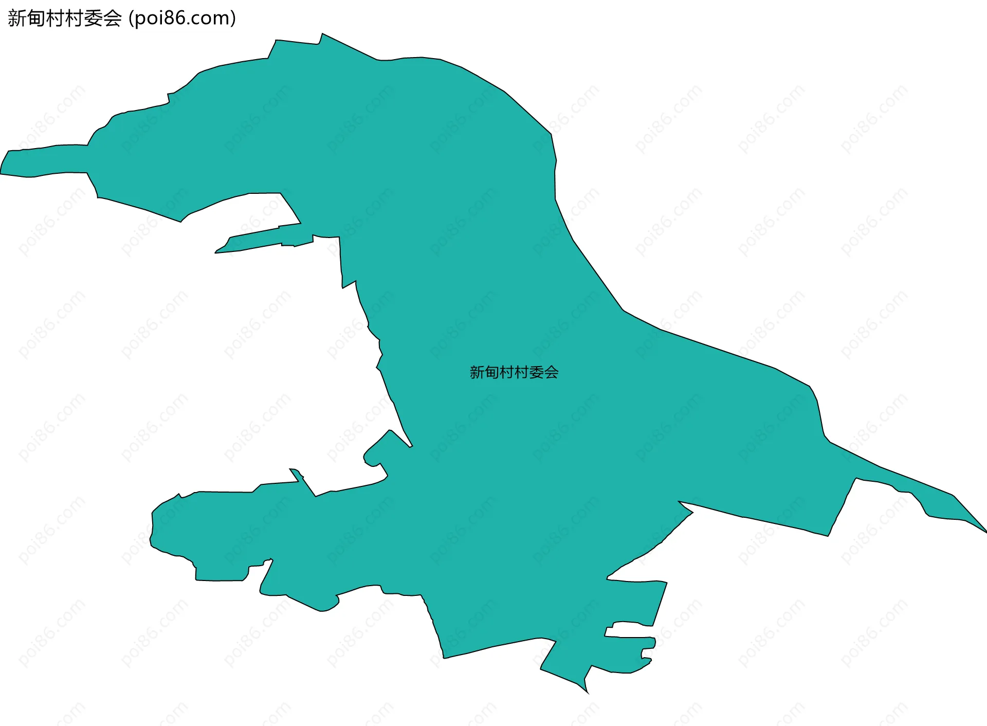 新甸村村委会边界地图