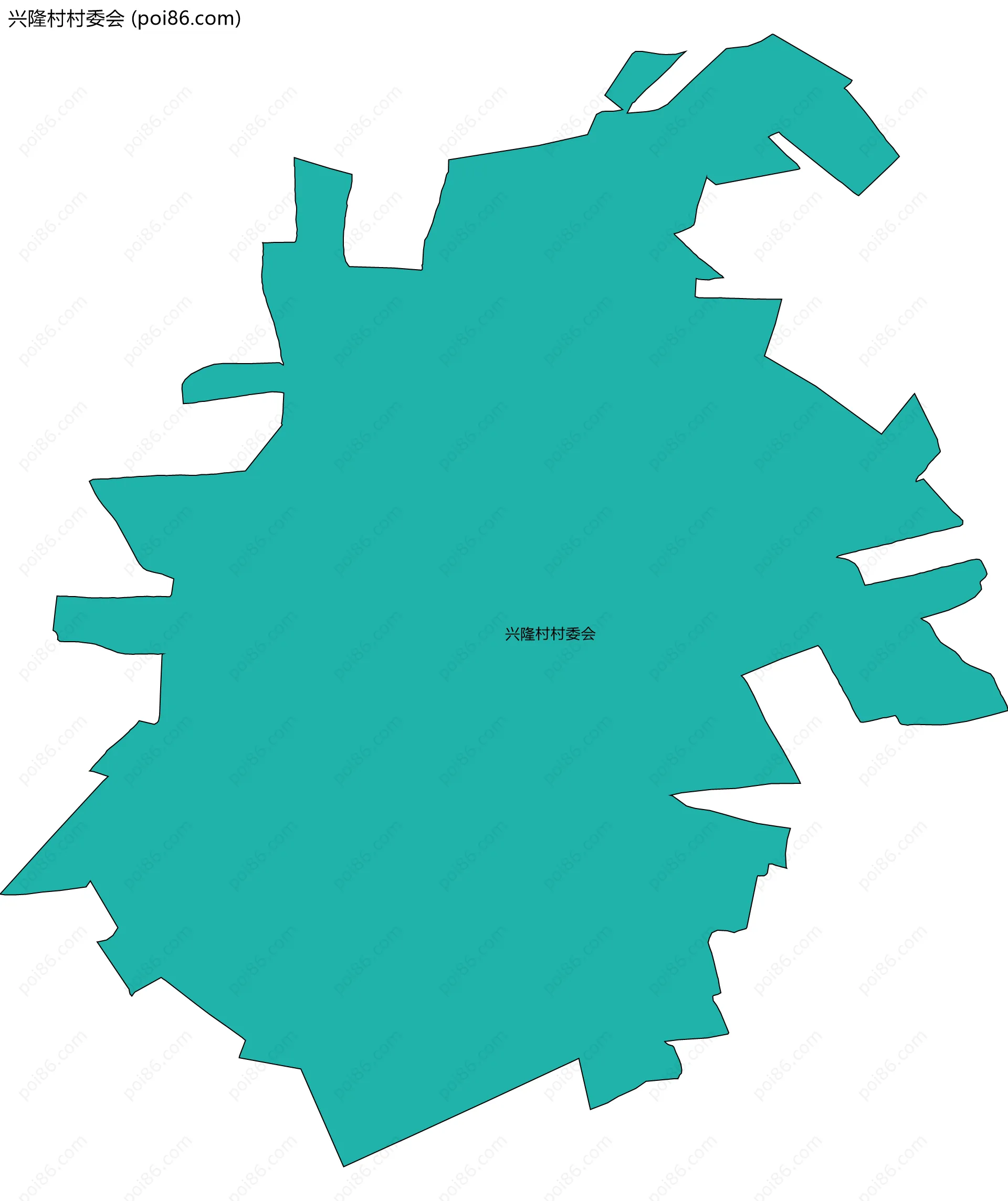 兴隆村村委会边界地图