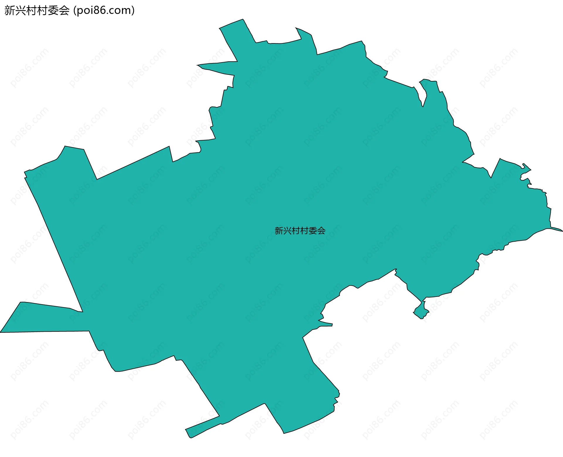 新兴村村委会边界地图