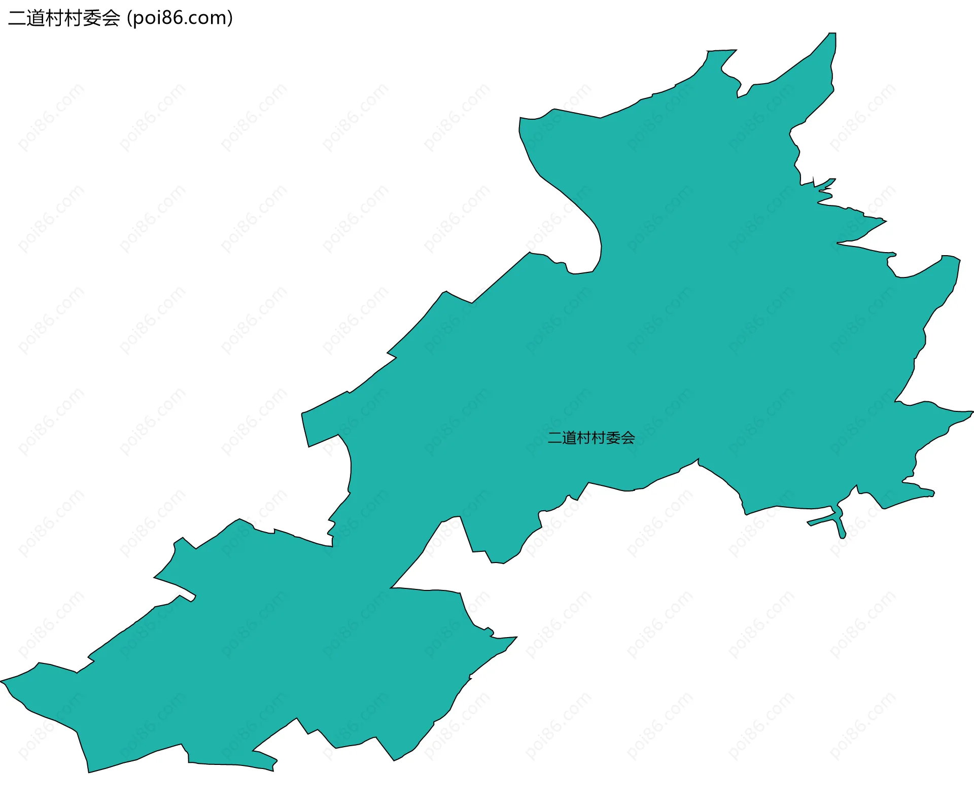 二道村村委会边界地图