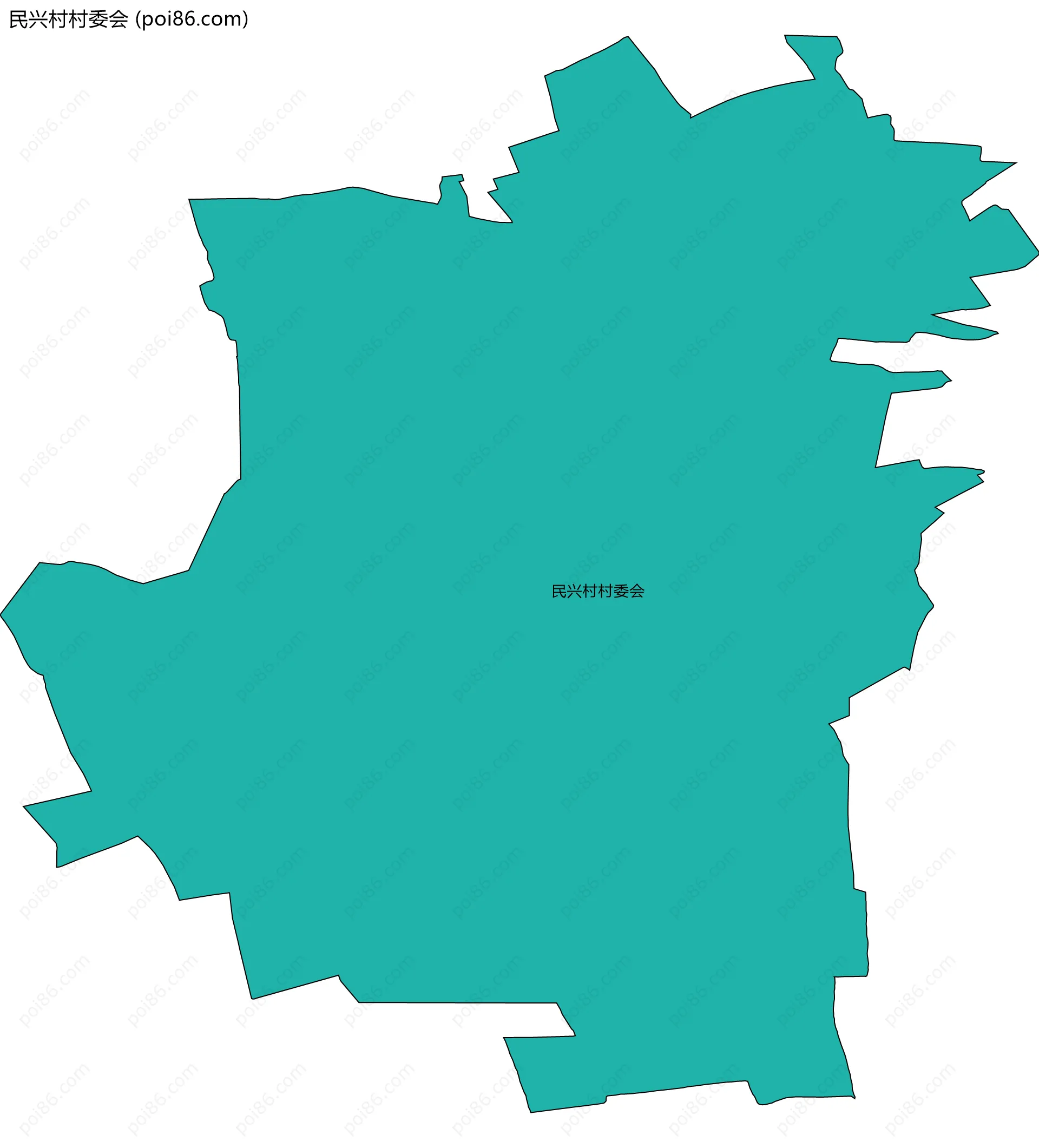 民兴村村委会边界地图