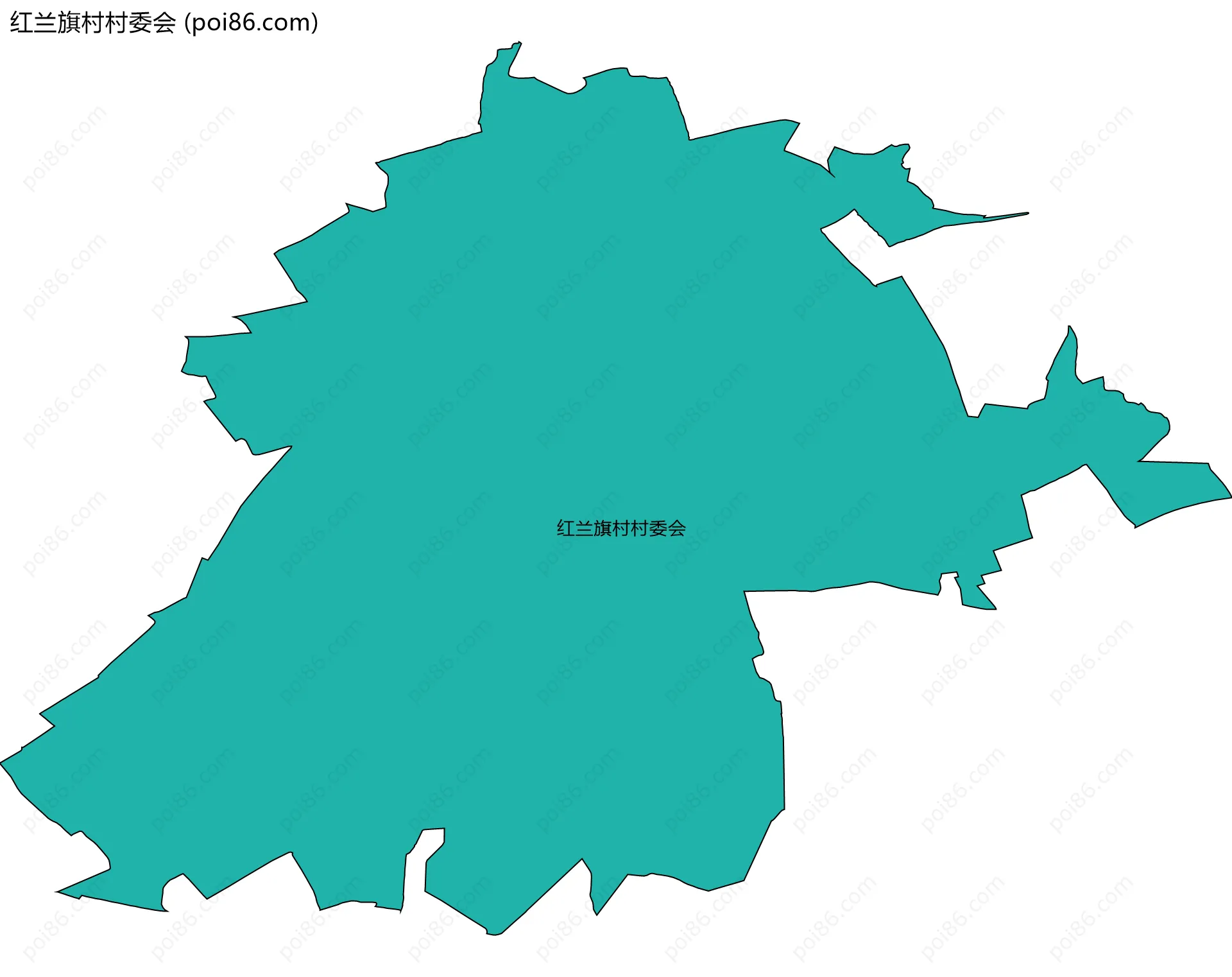 红兰旗村村委会边界地图