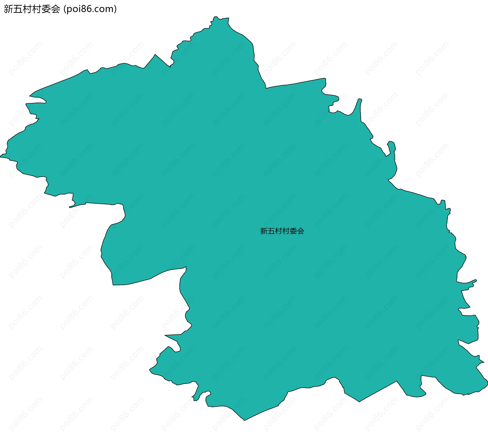 新五村村委会边界地图