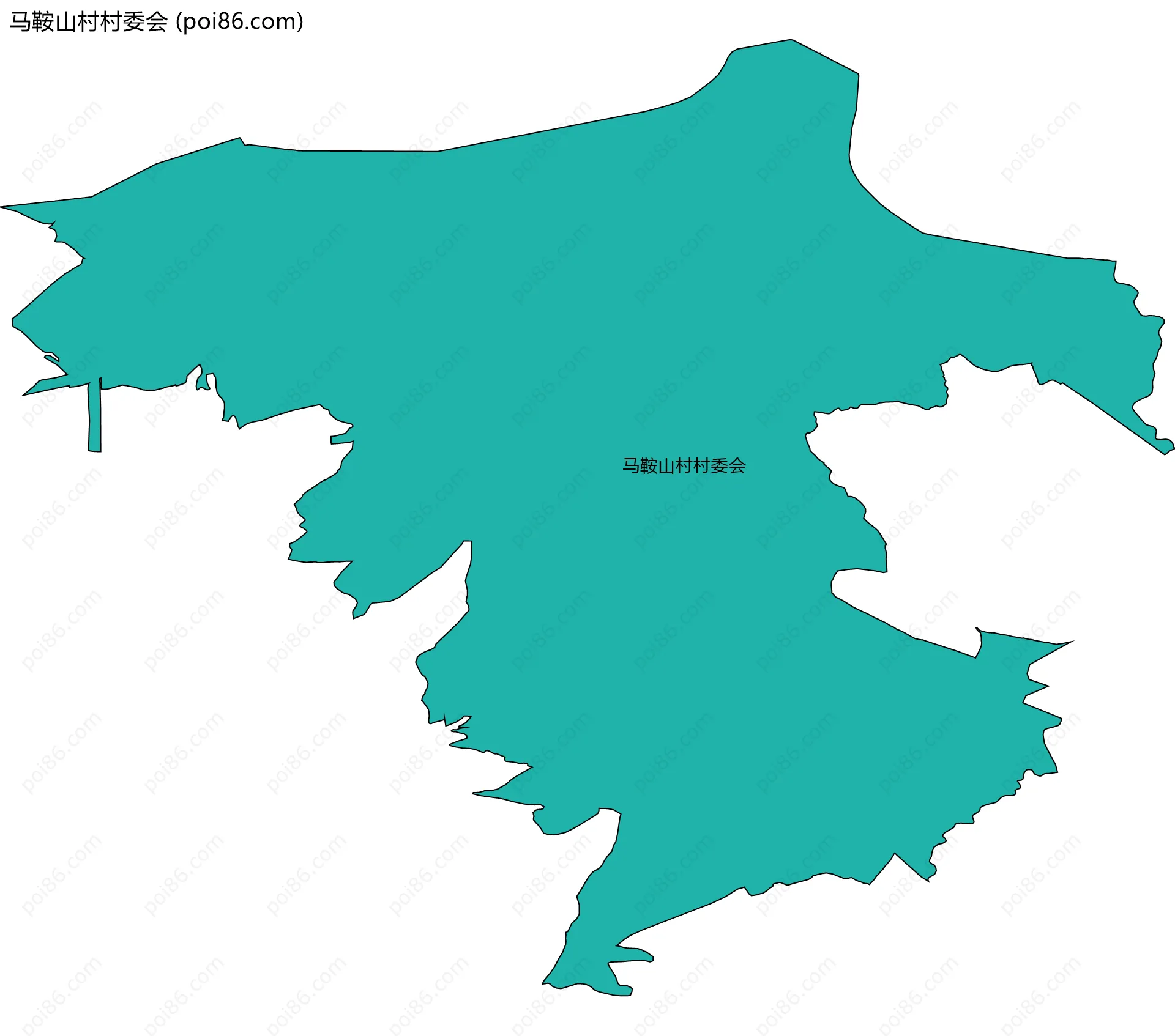 马鞍山村村委会边界地图