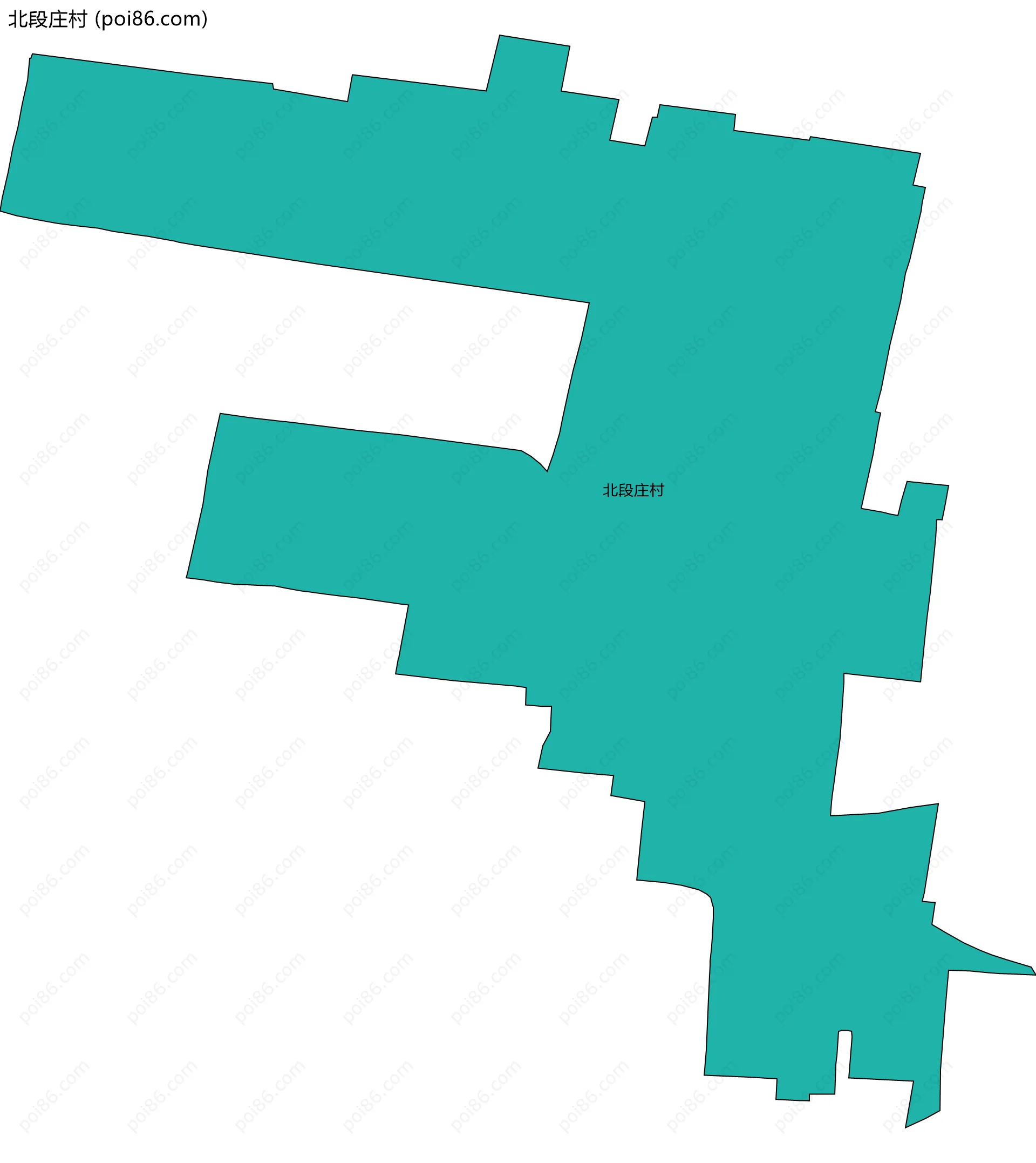 北段庄村边界地图