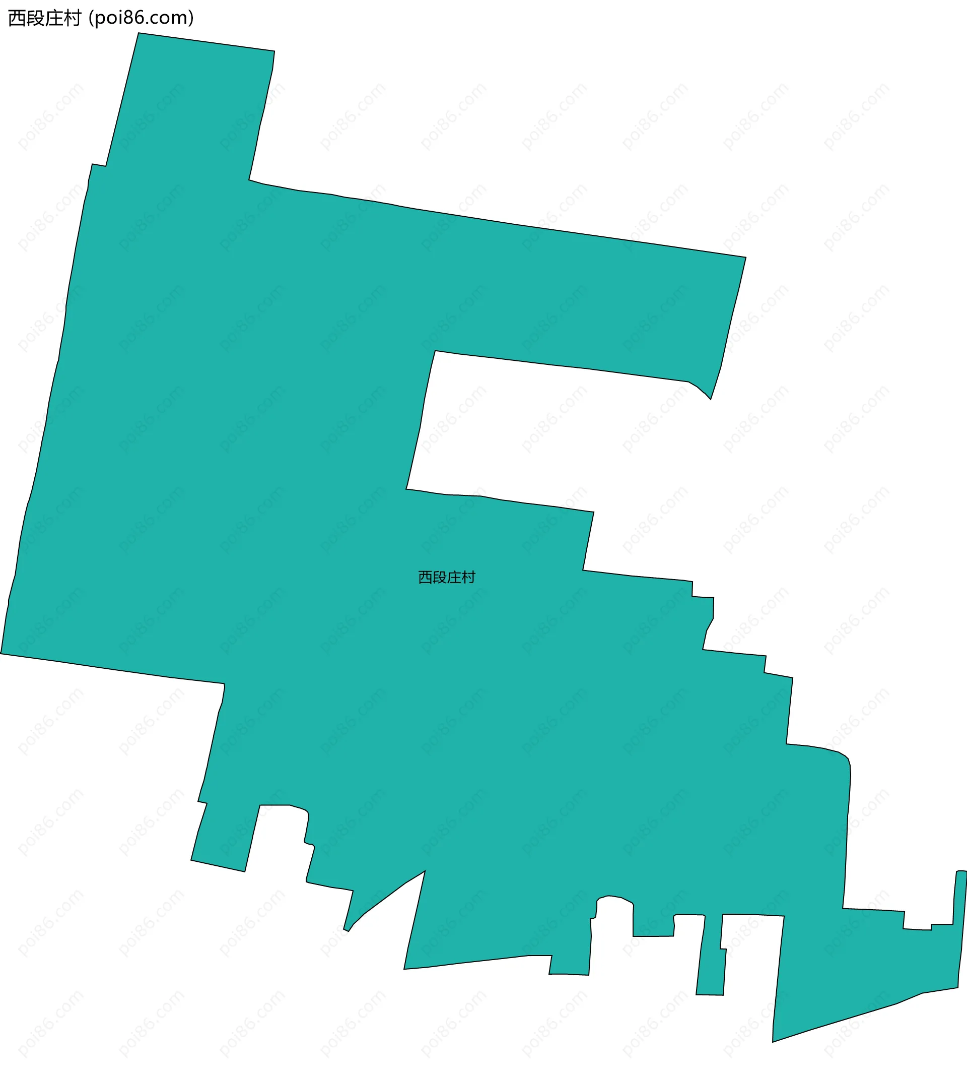 西段庄村边界地图