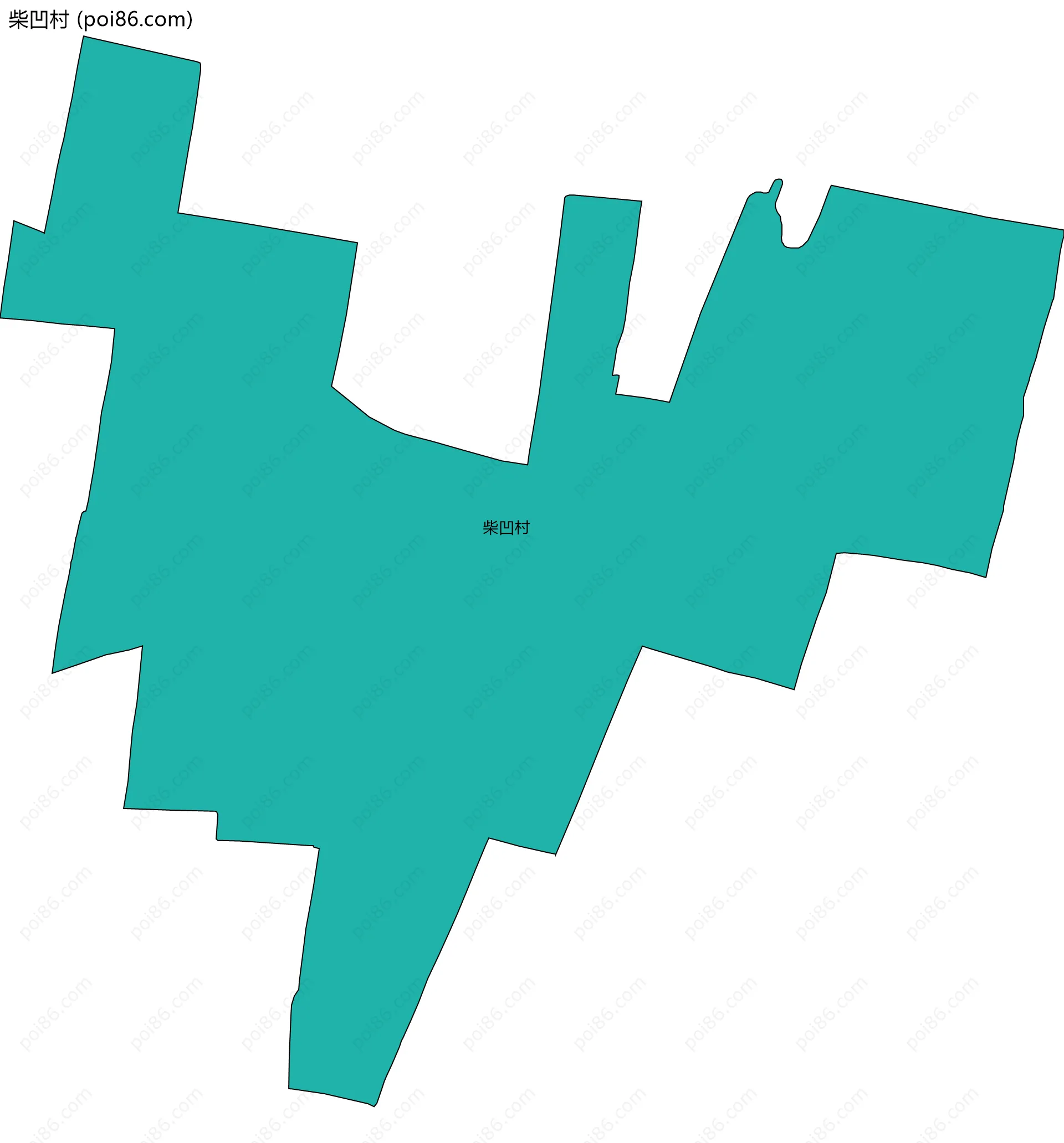 柴凹村边界地图