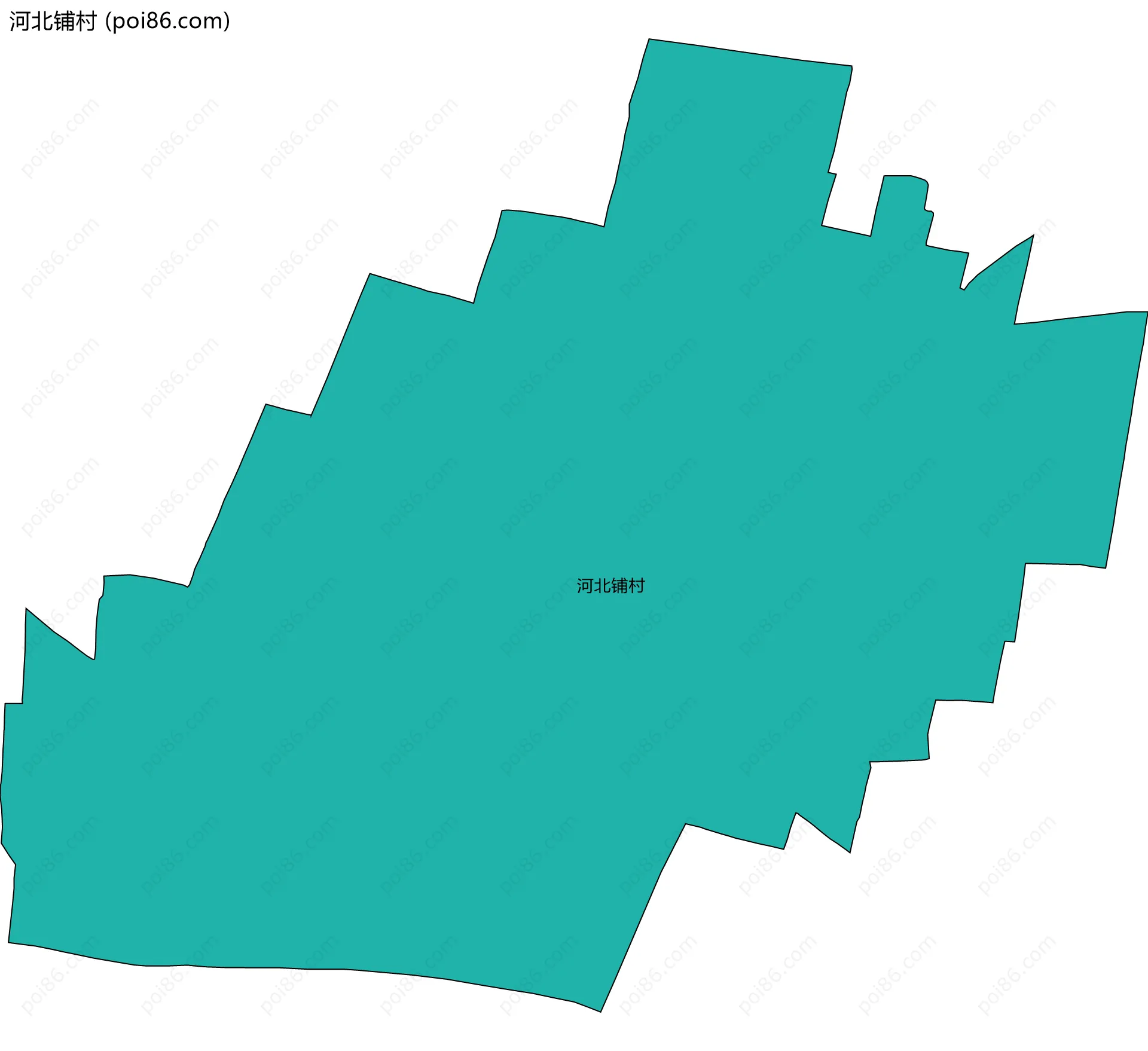 河北铺村边界地图