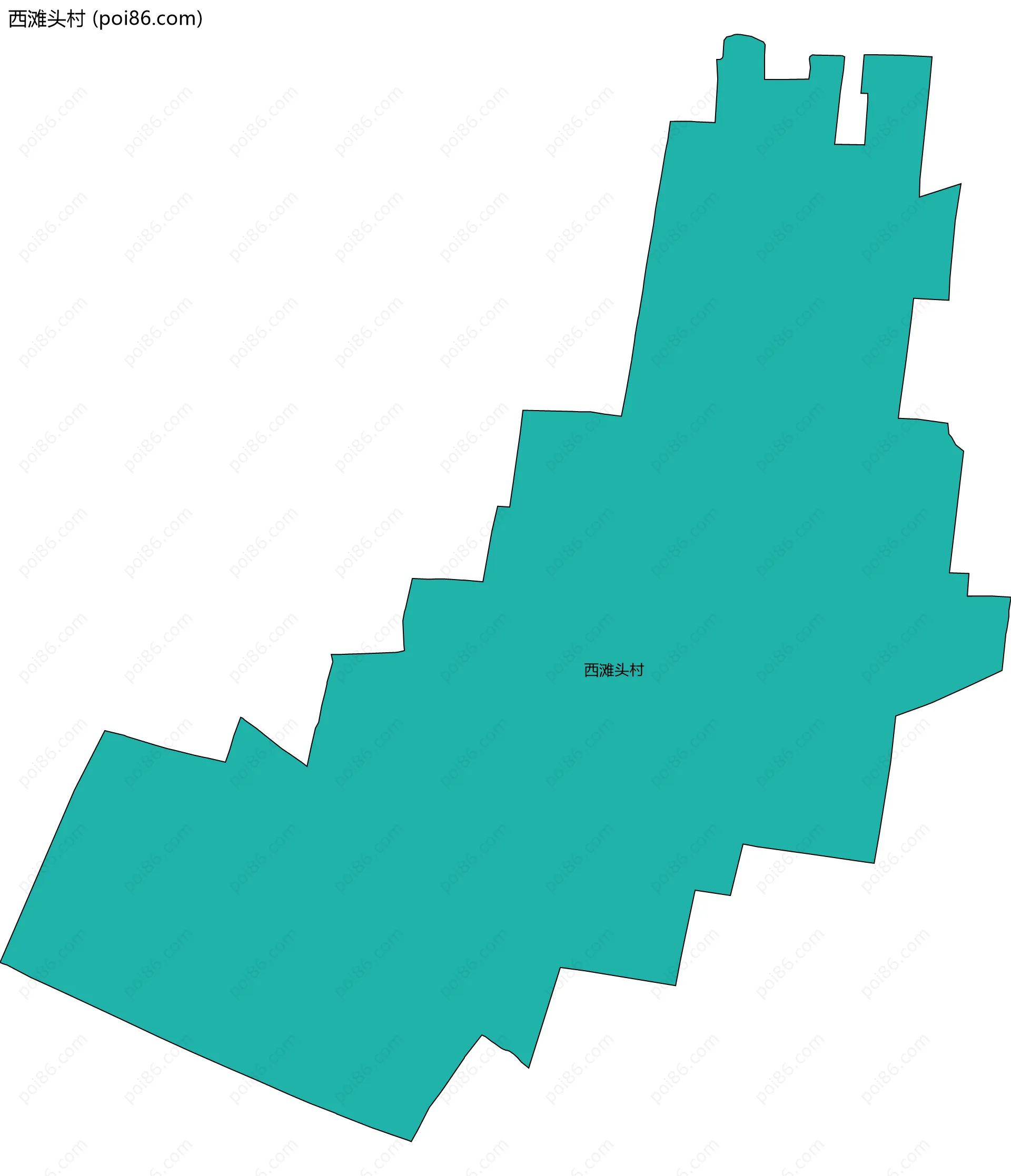 西滩头村边界地图