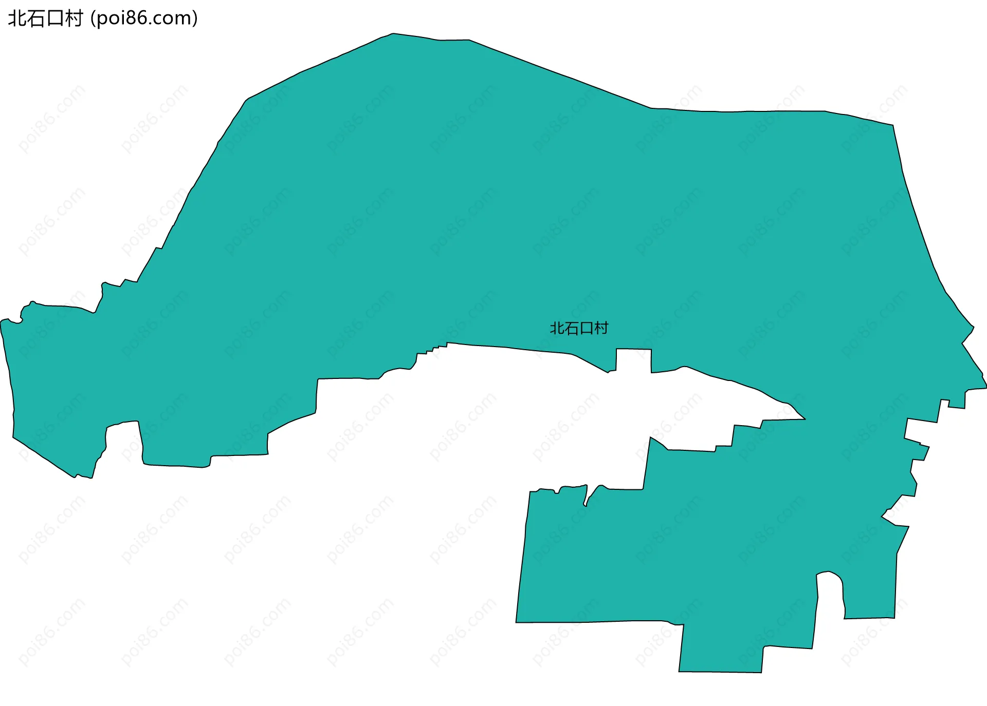 北石口村边界地图