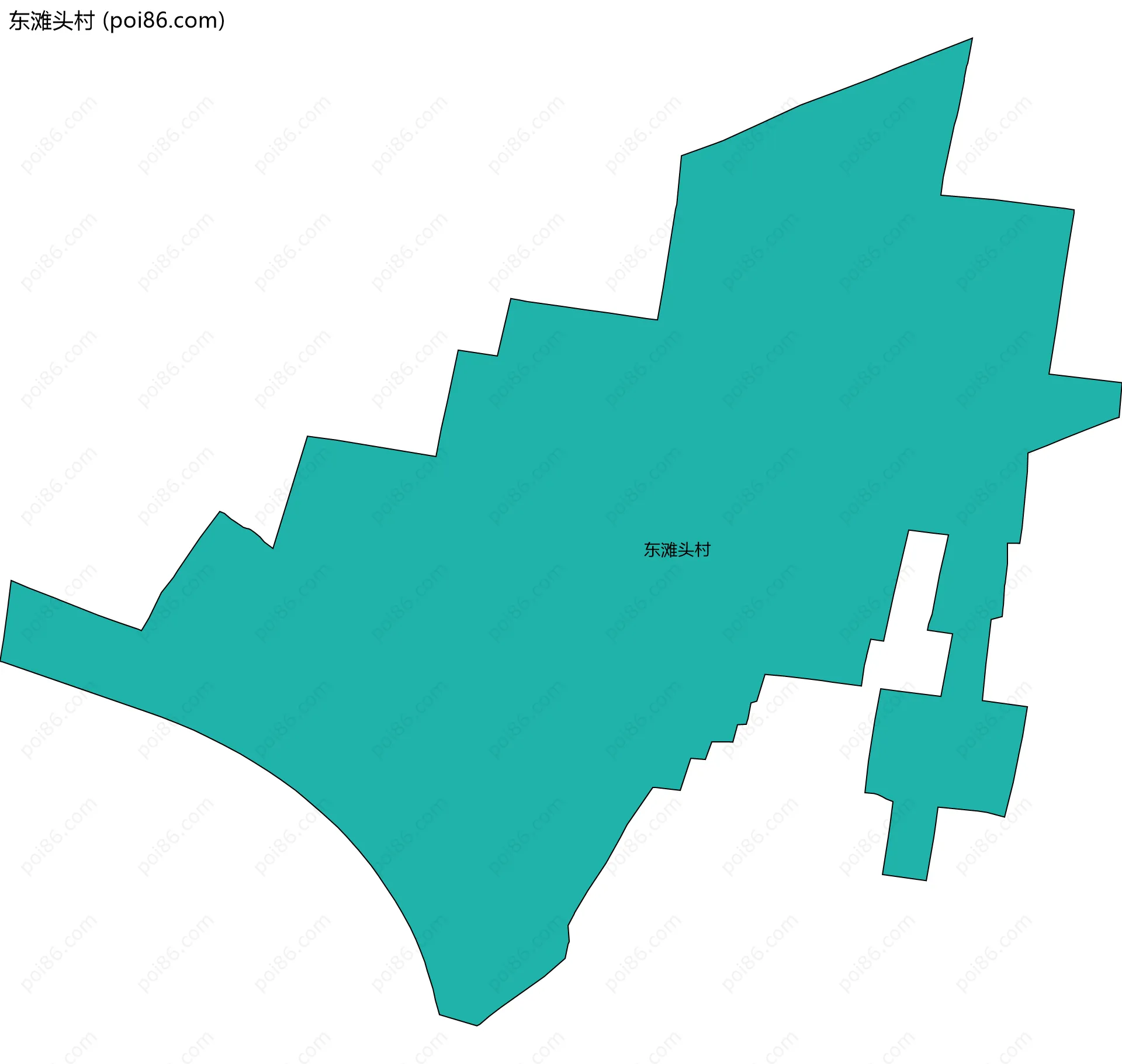 东滩头村边界地图