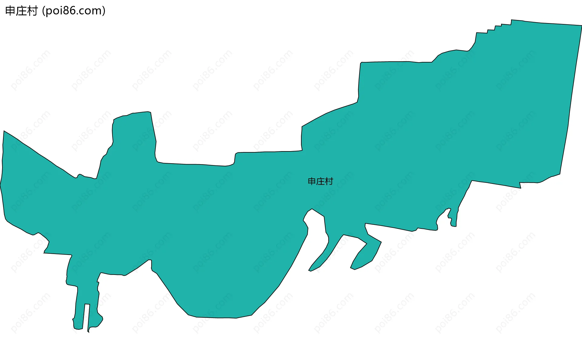 申庄村边界地图