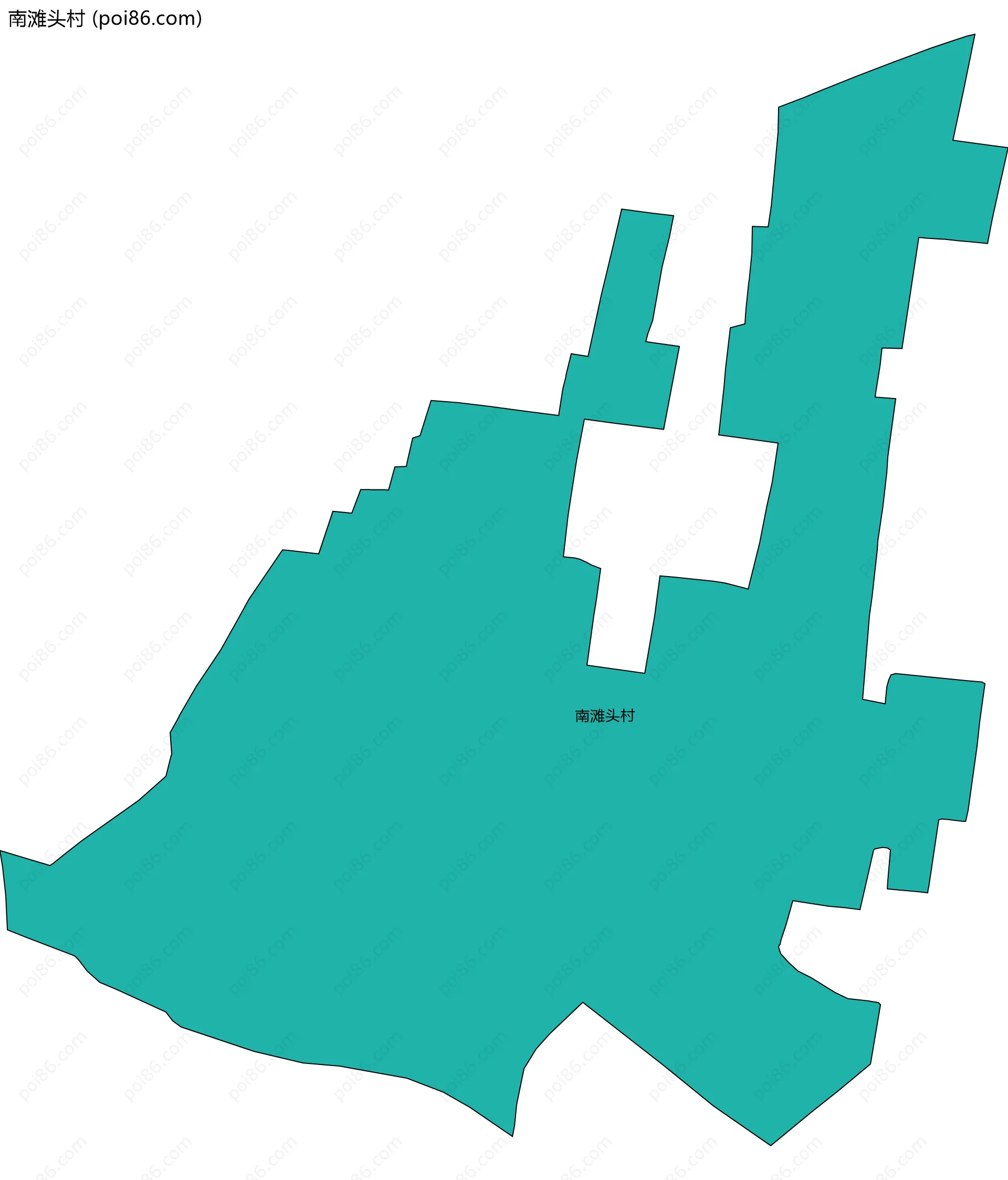 南滩头村边界地图