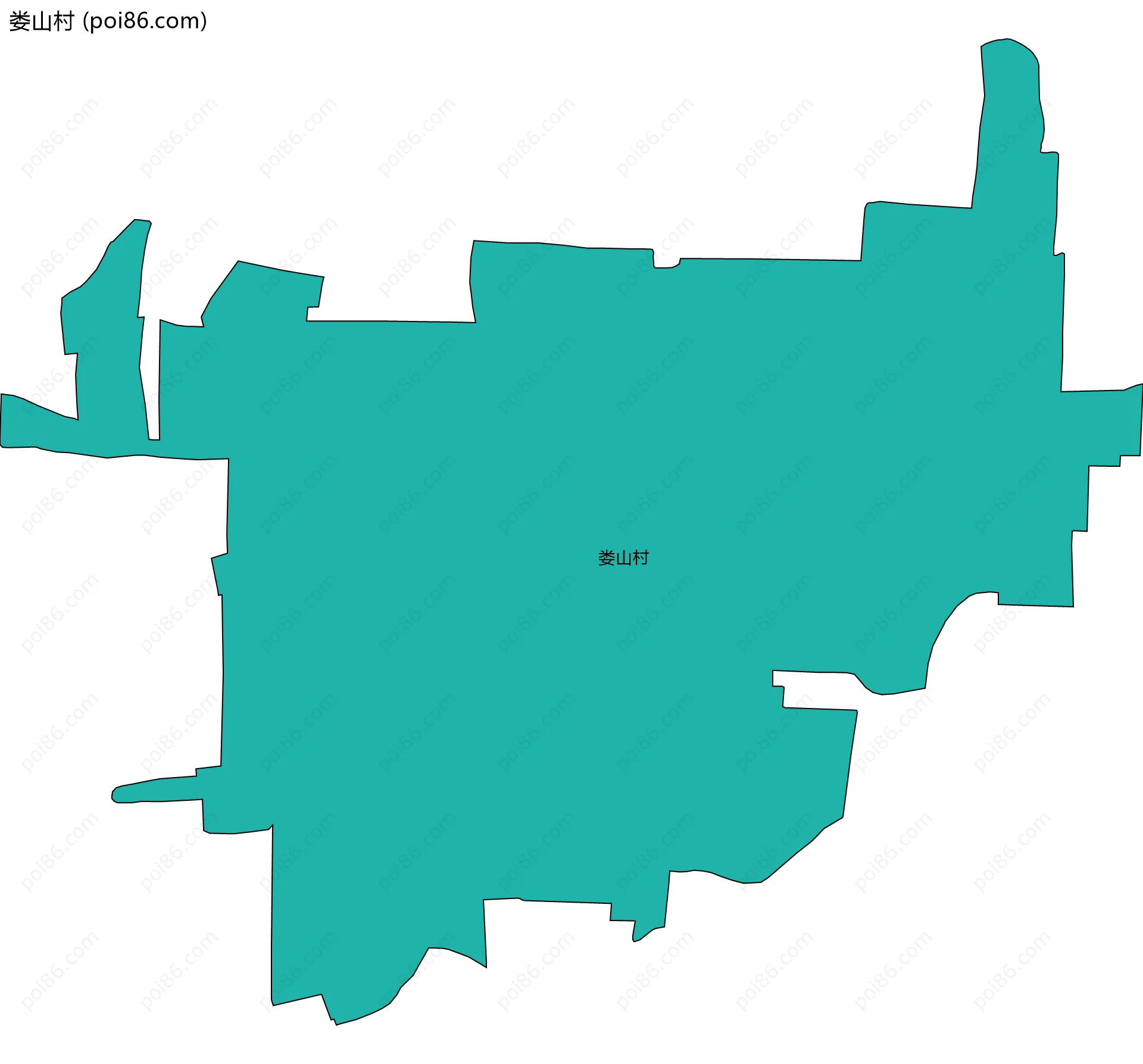 娄山村边界地图