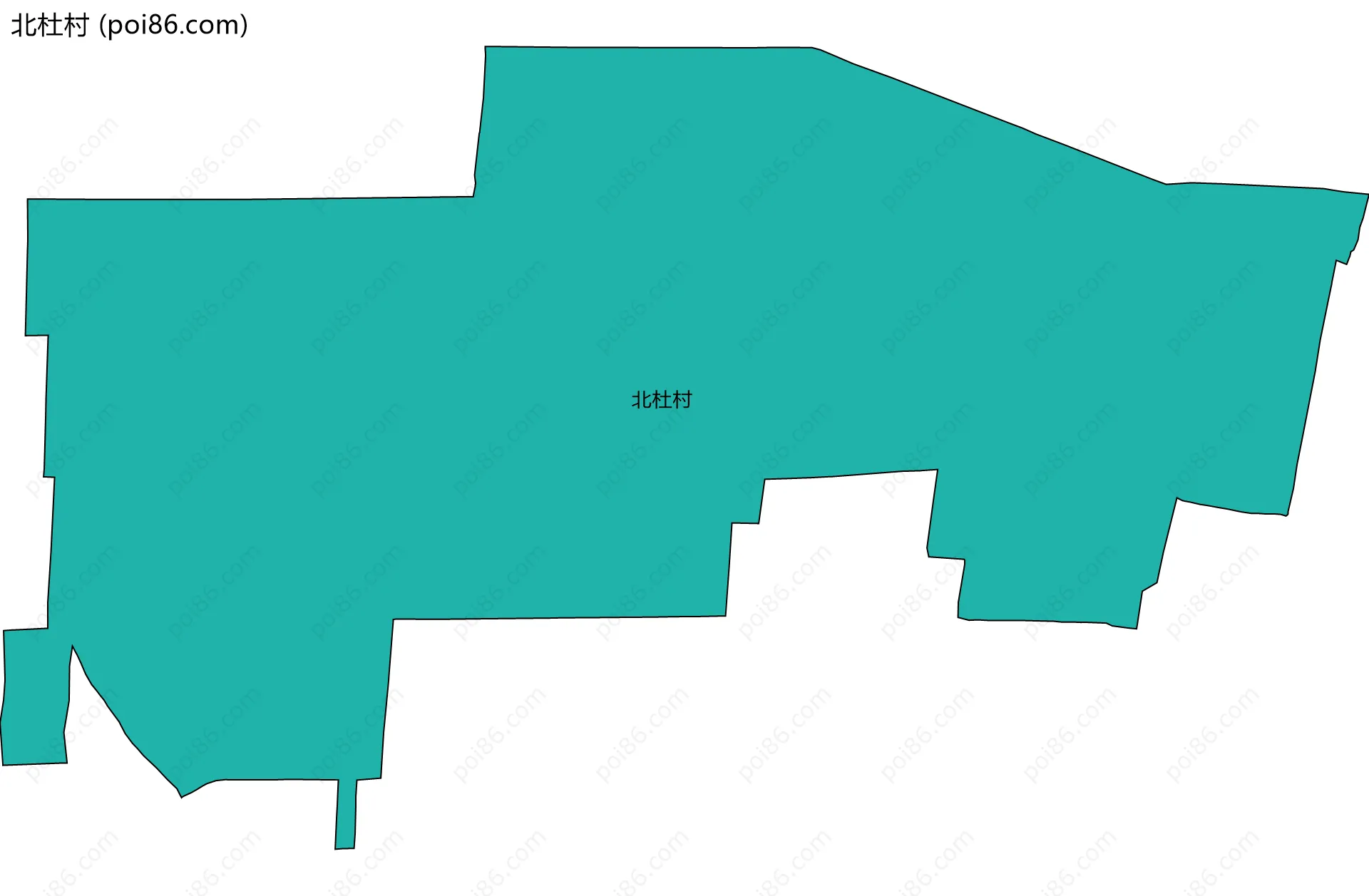 北杜村边界地图
