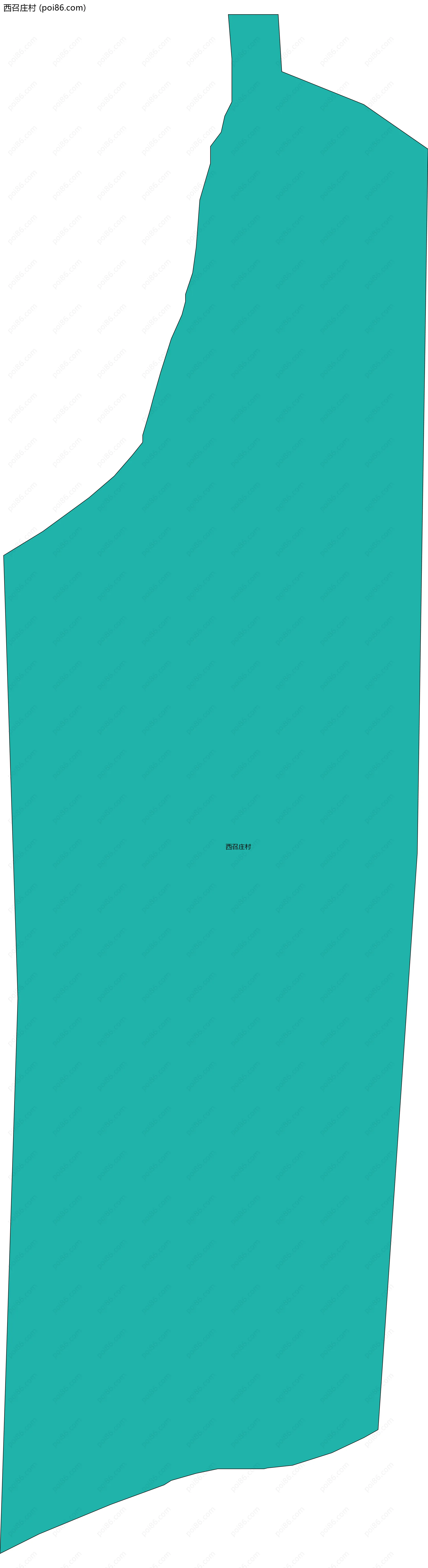 西召庄村边界地图