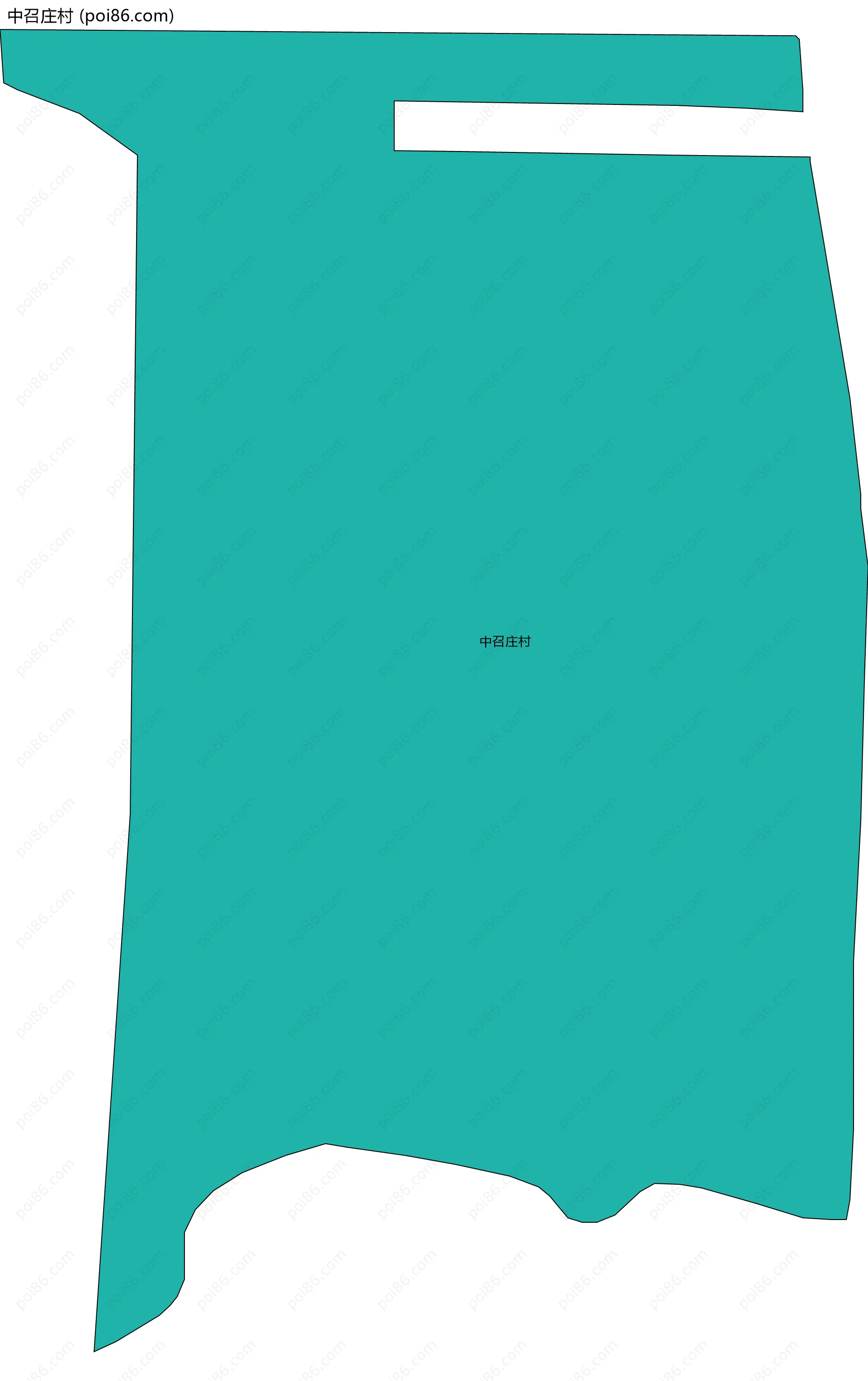 中召庄村边界地图