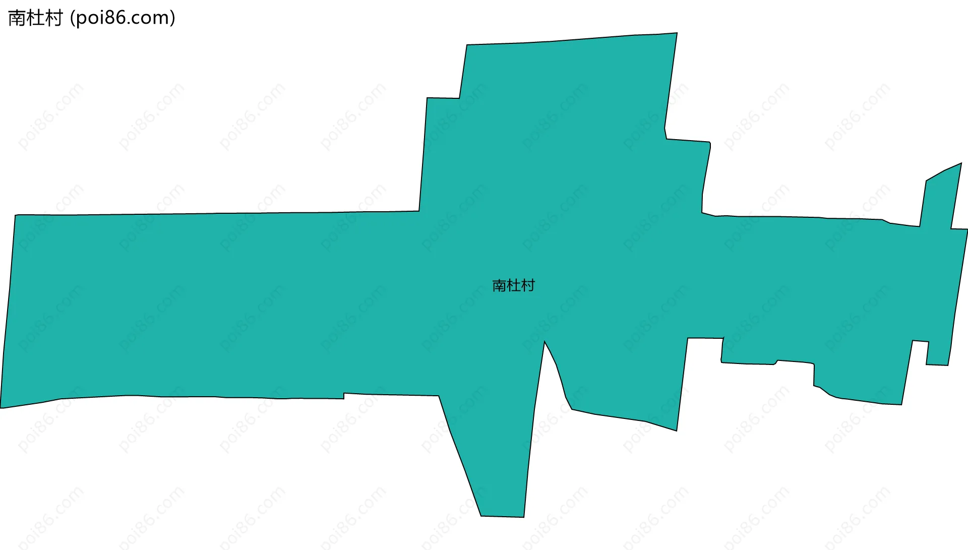 南杜村边界地图