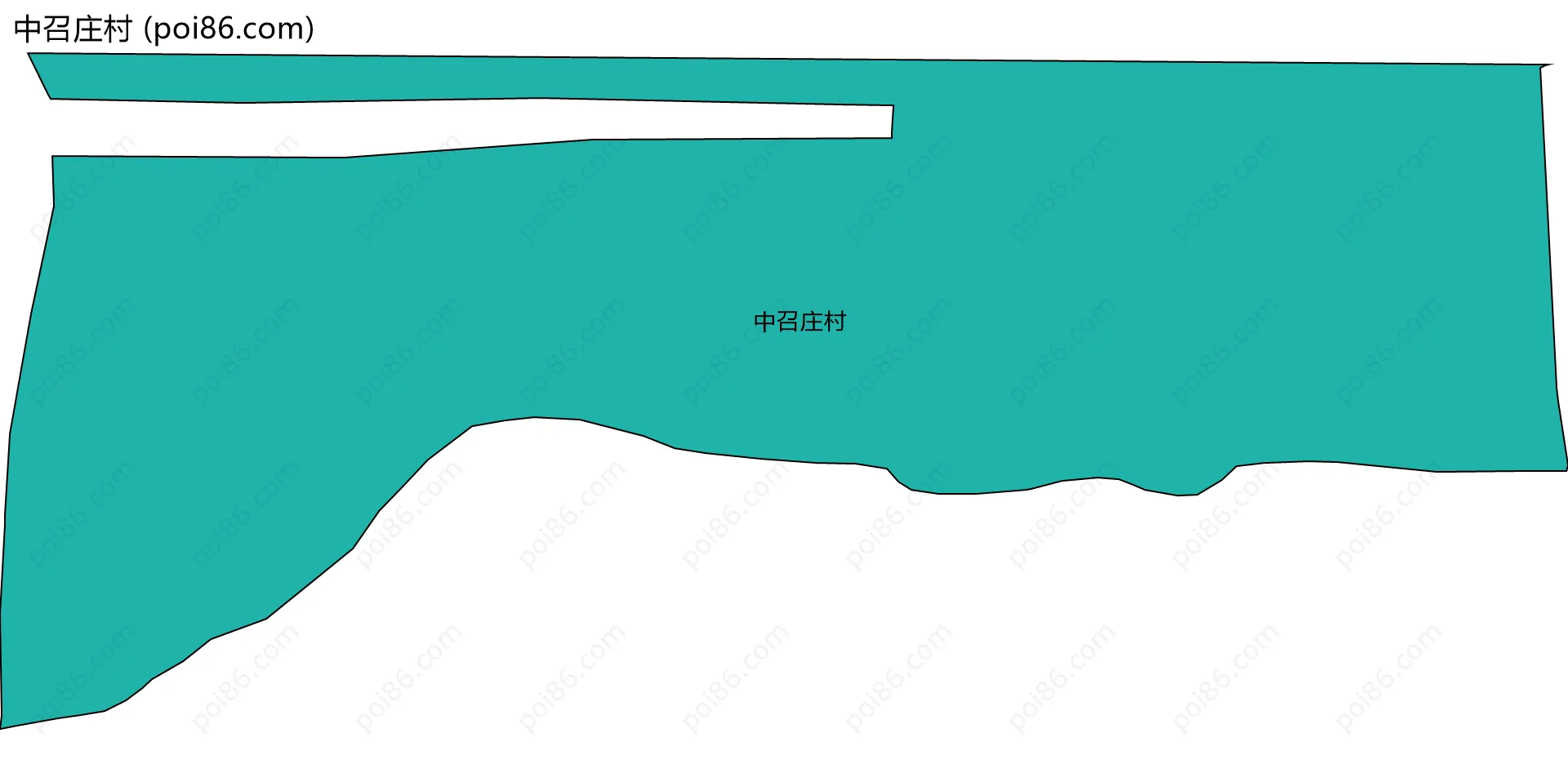 中召庄村边界地图
