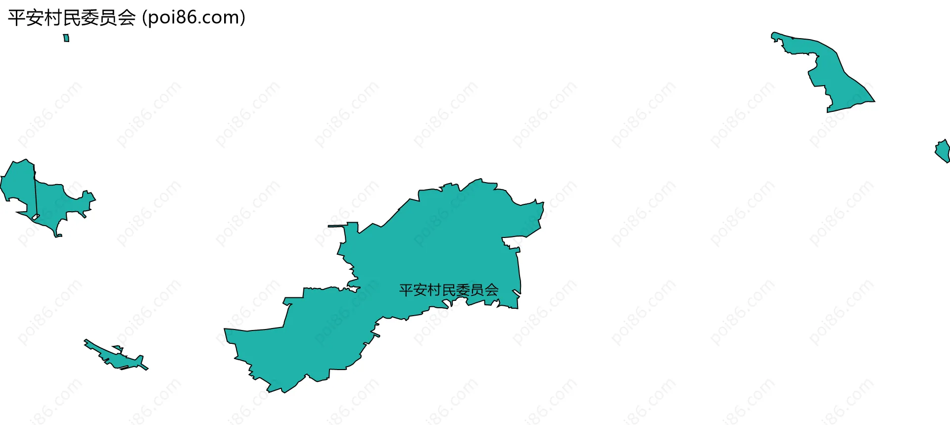 平安村民委员会边界地图