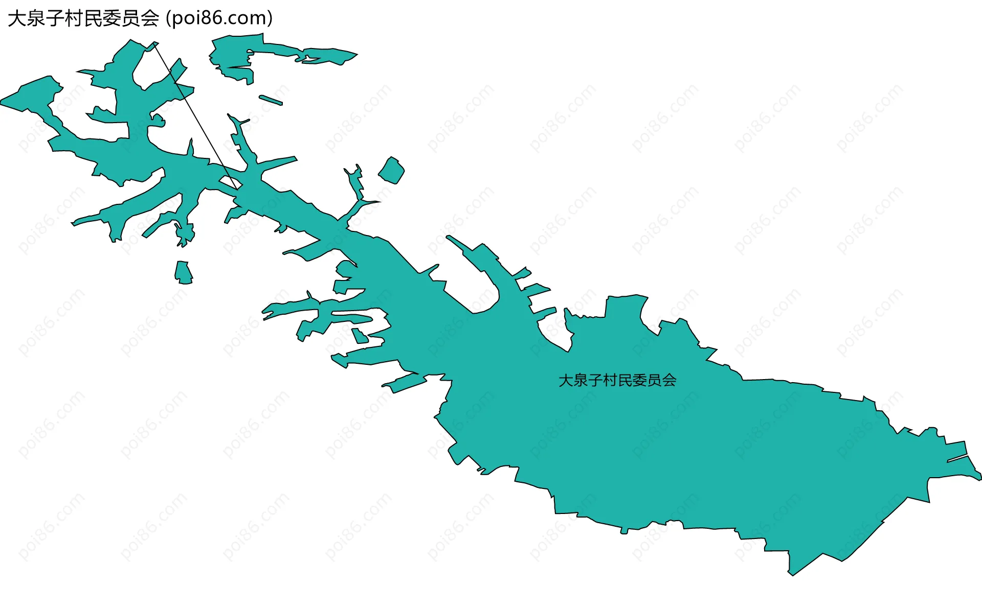 大泉子村民委员会边界地图