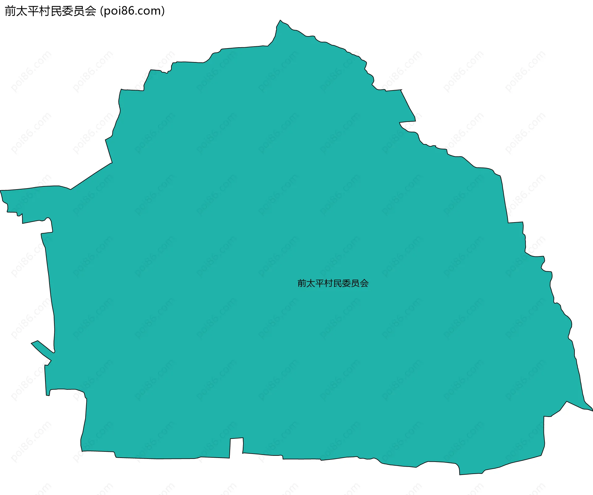 前太平村民委员会边界地图