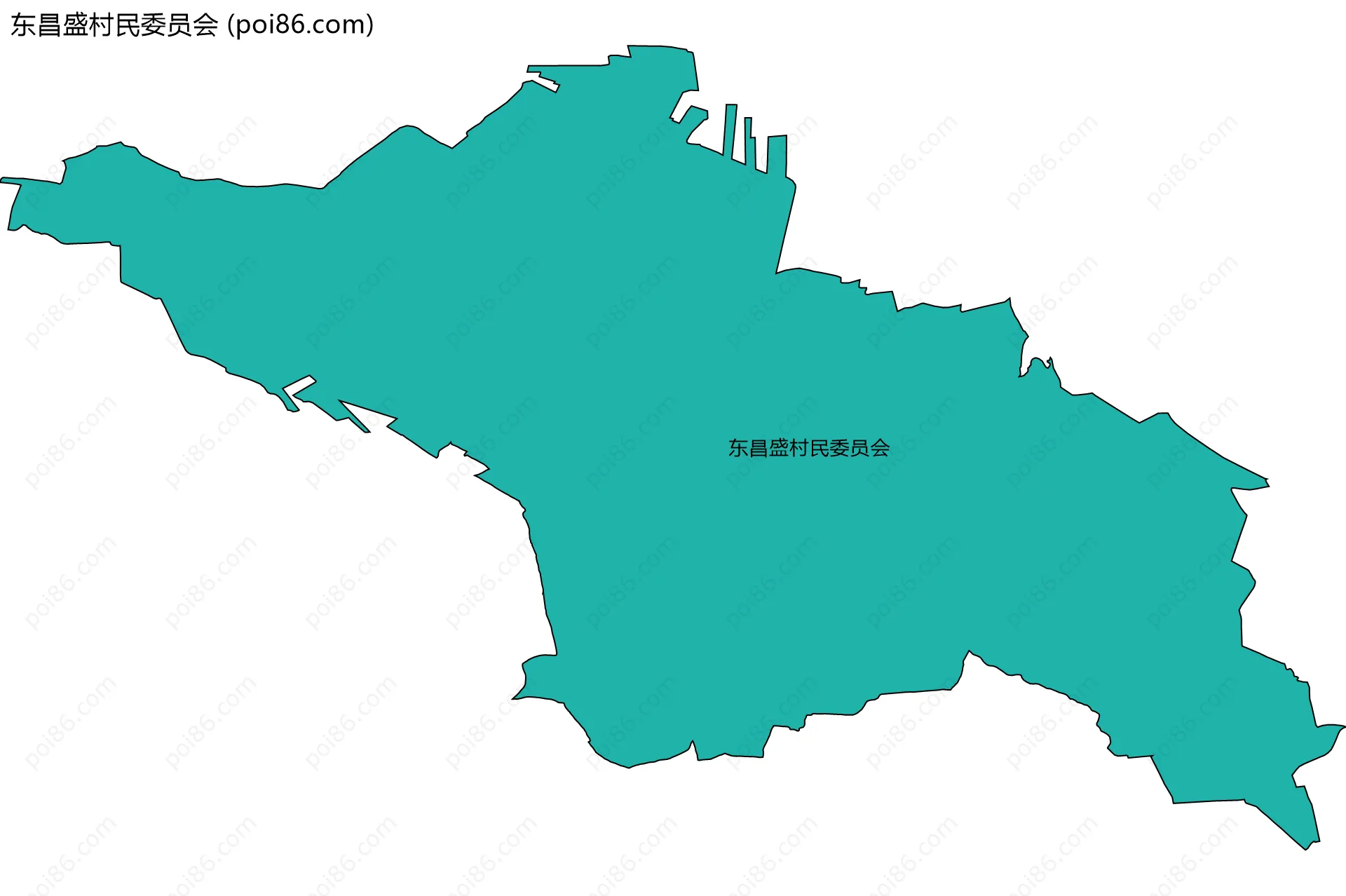 东昌盛村民委员会边界地图