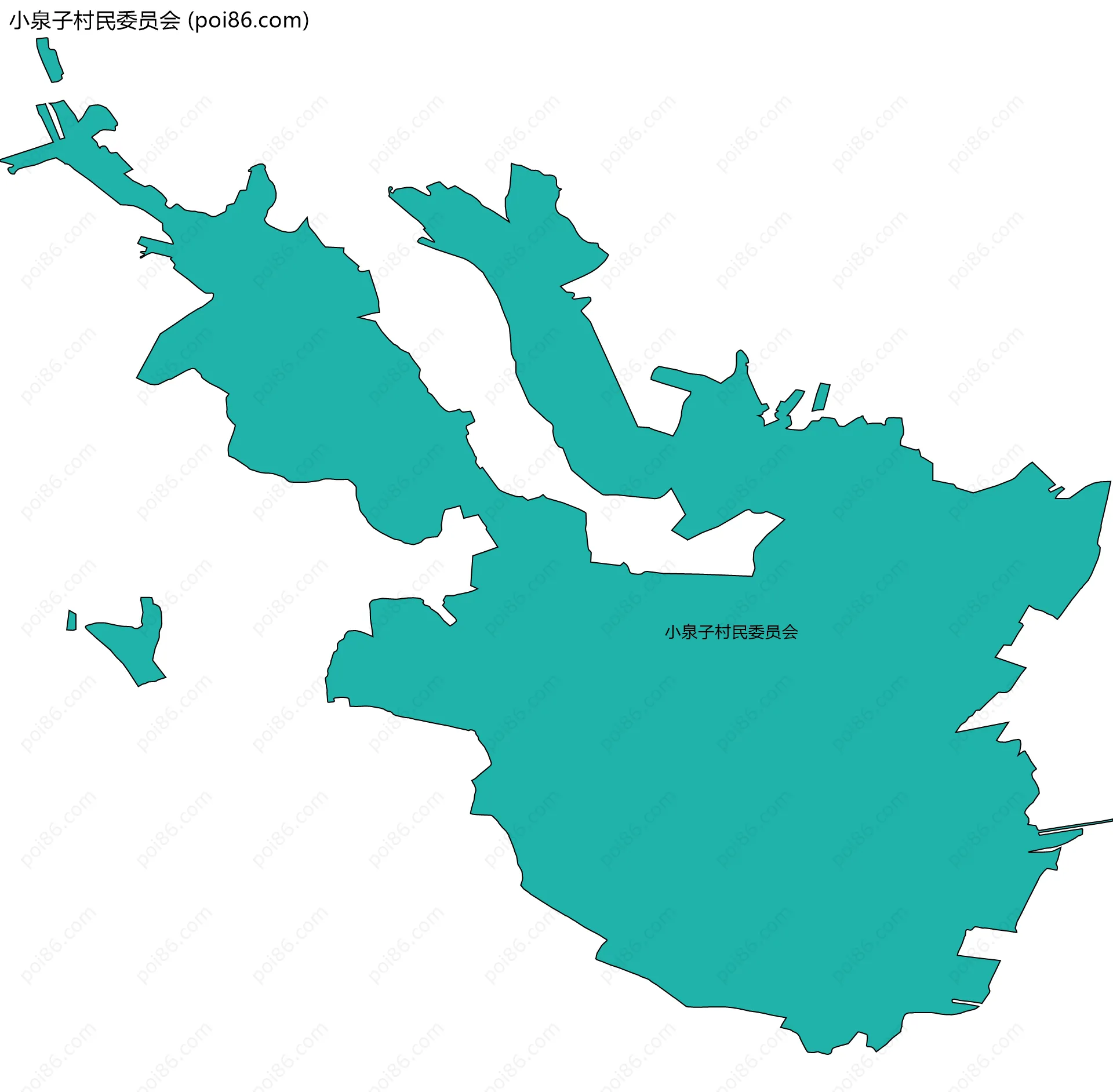 小泉子村民委员会边界地图