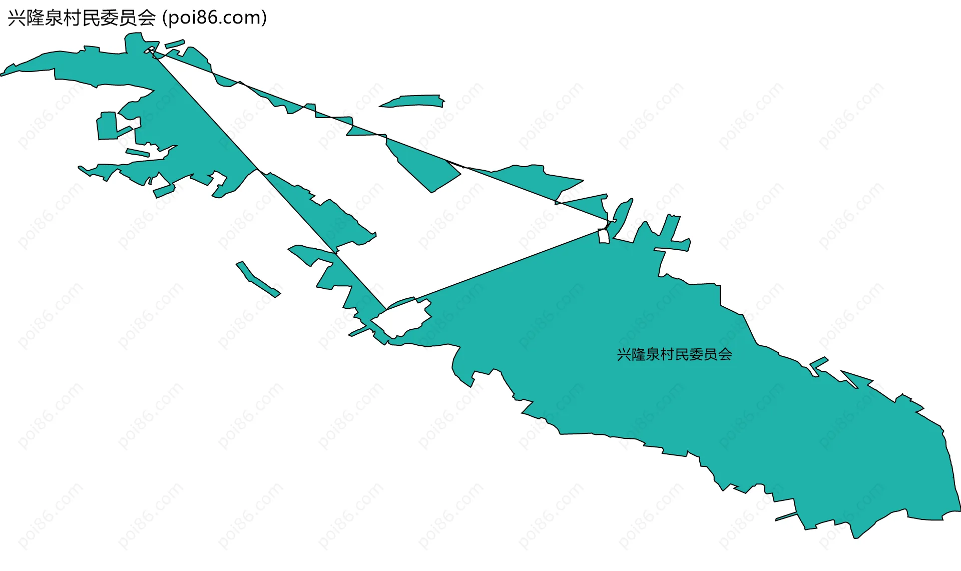 兴隆泉村民委员会边界地图