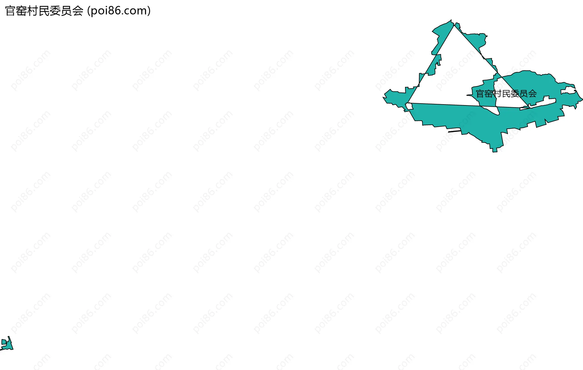 官窑村民委员会边界地图