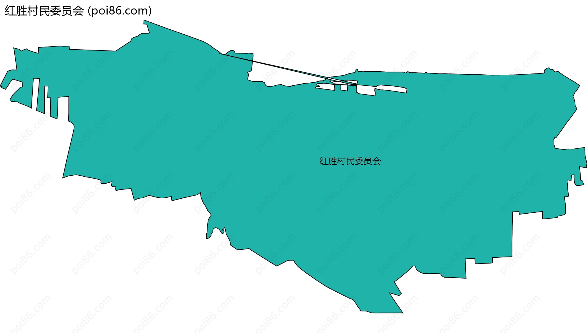 红胜村民委员会边界地图