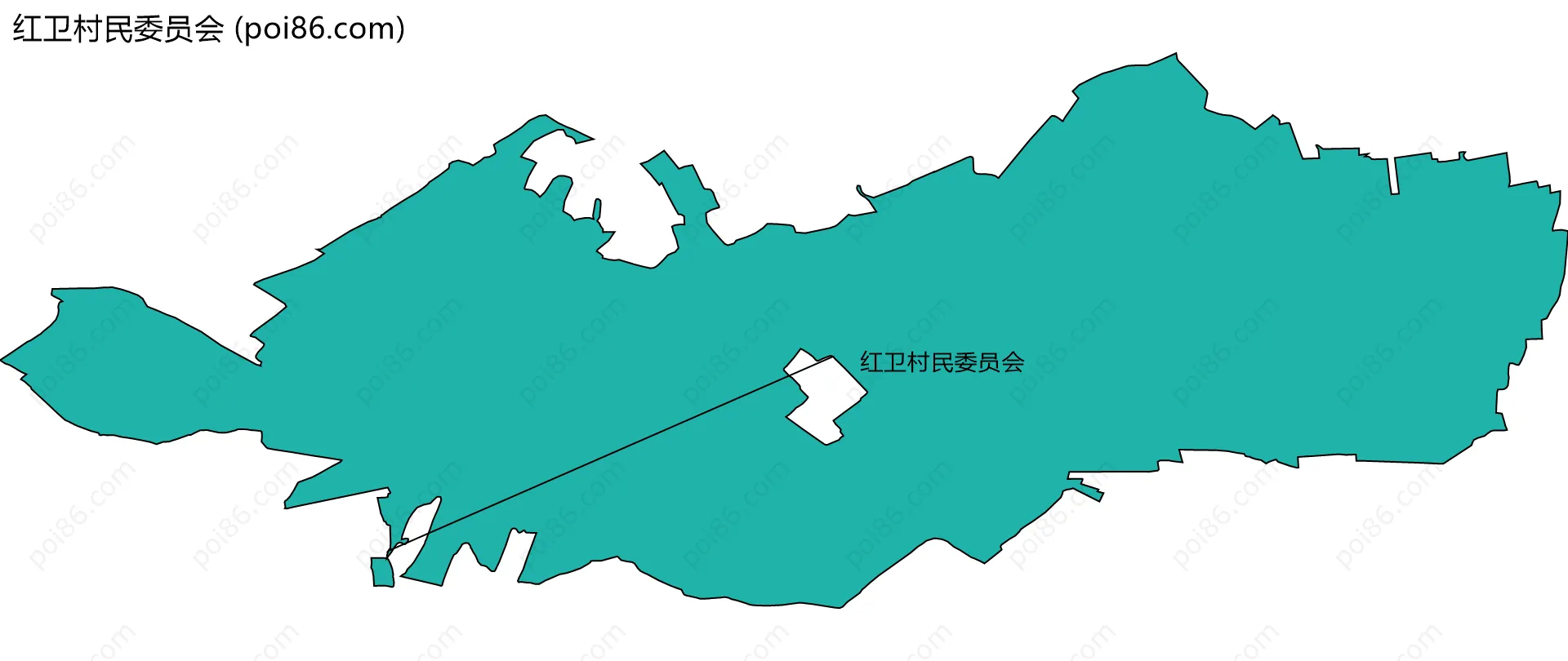 红卫村民委员会边界地图