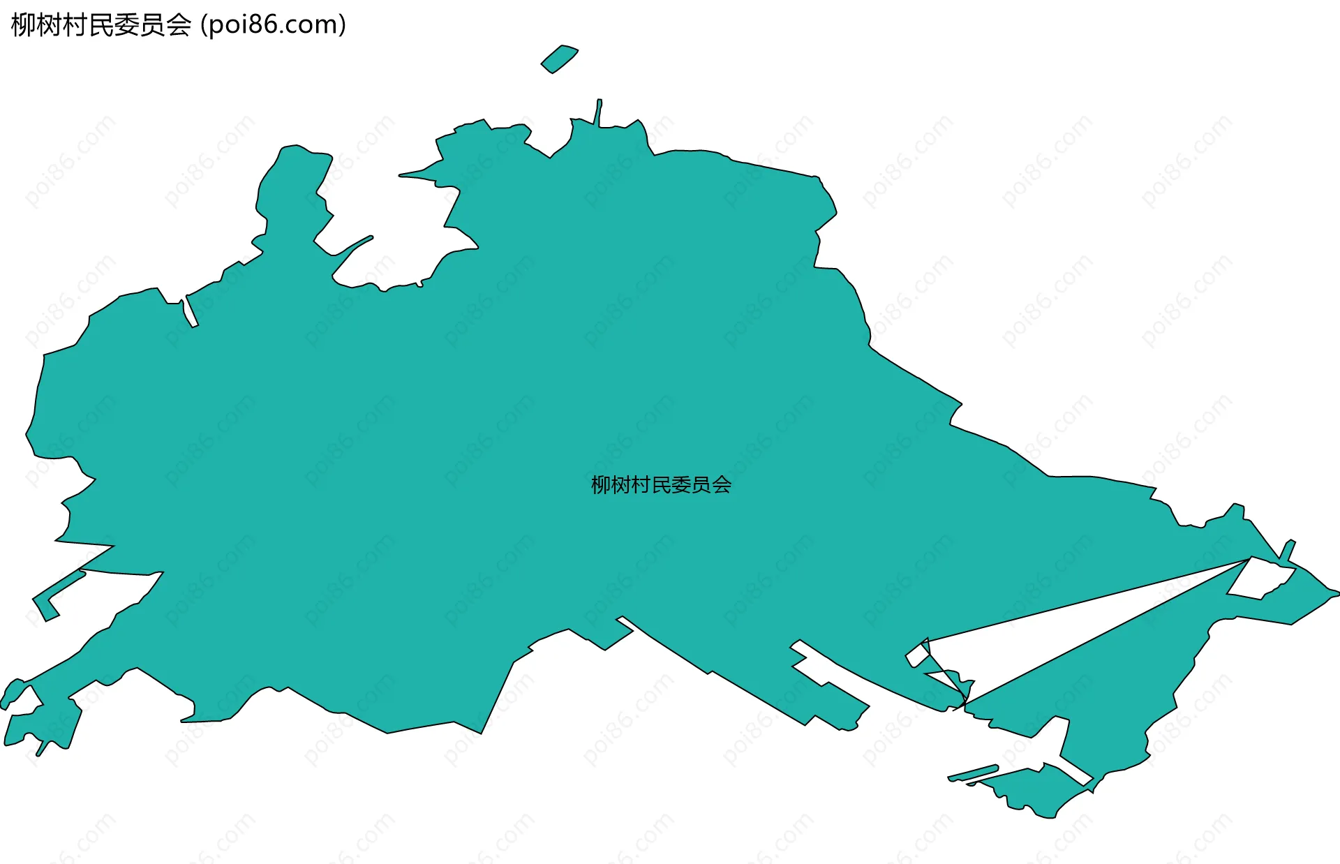 柳树村民委员会边界地图