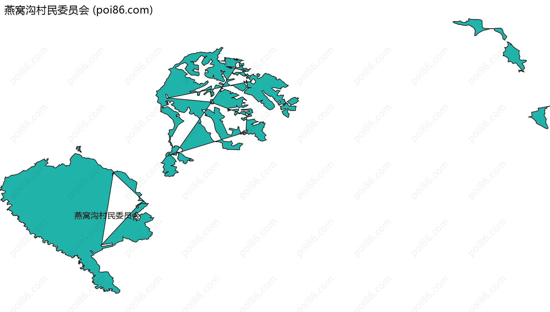 燕窝沟村民委员会边界地图