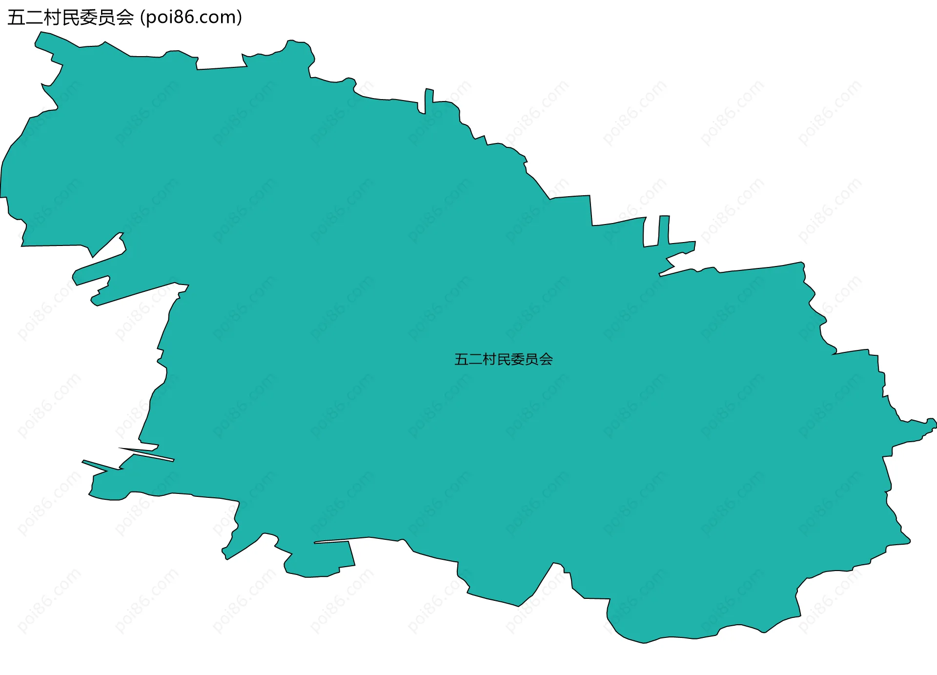 五二村民委员会边界地图